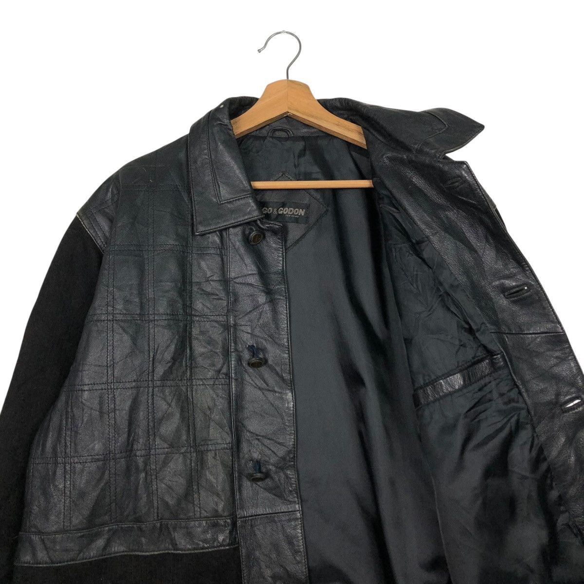 Japanese Brand 🔥VINTAGE BIKER LEATHER JACKET GO & GODON ISSEY MIYAKE Size US M / EU 48-50 / 2 - 14 Thumbnail