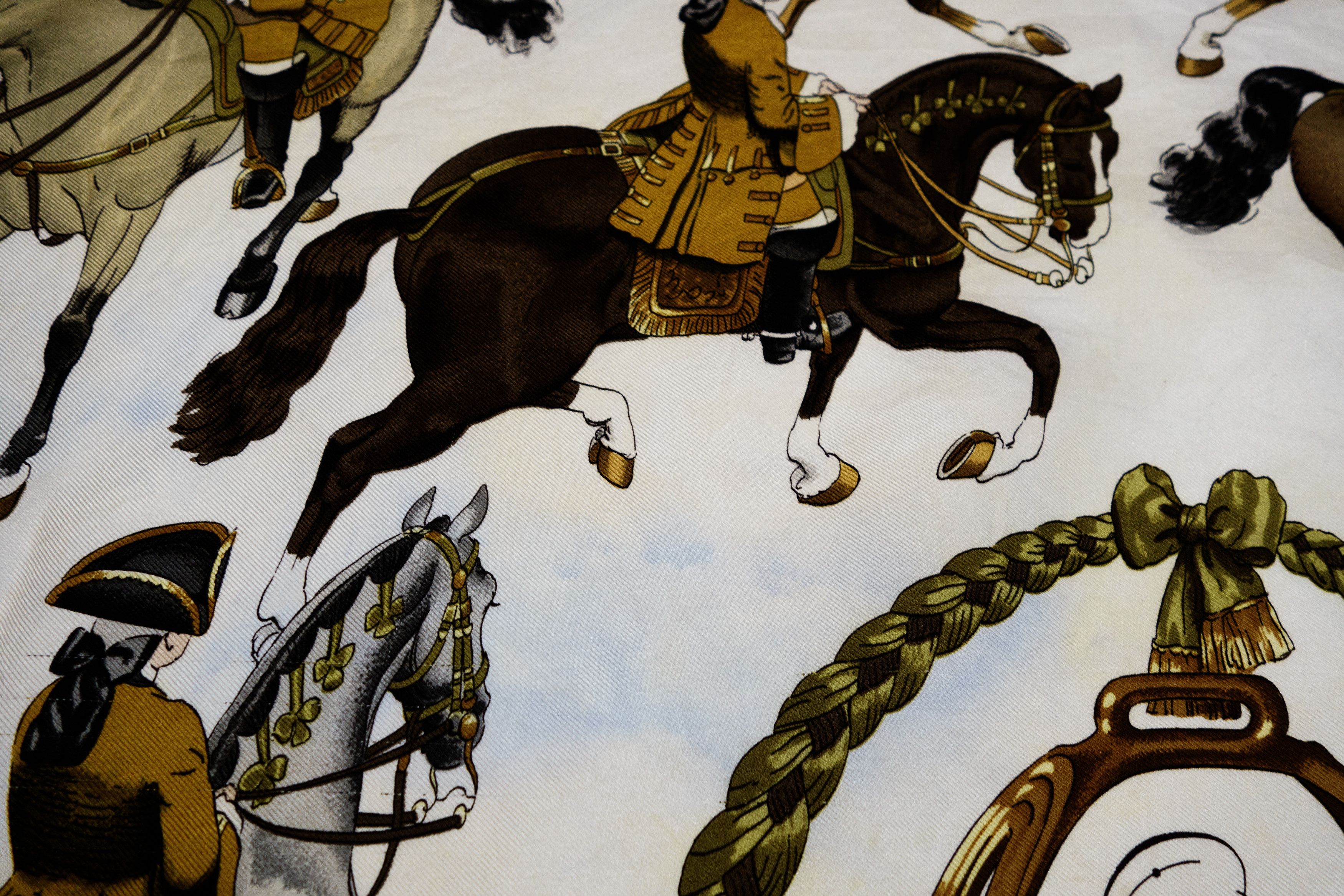 Hermes 90S Ledoux Printed Silk Scarf Vintage Size ONE SIZE - 2 Thumbnail