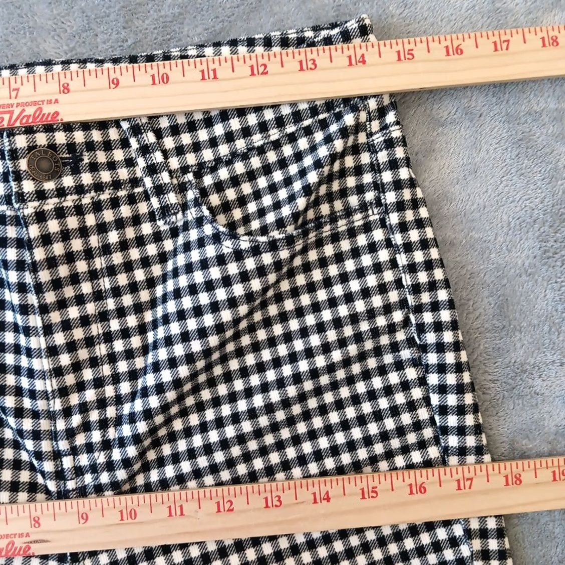 Talbots Talbots Womens Pants Size 2 Black Plaid Corduroy Ankle Pockets Mid Rise 28x30.5 Size 26" / US 2 / IT 38 - 3 Thumbnail