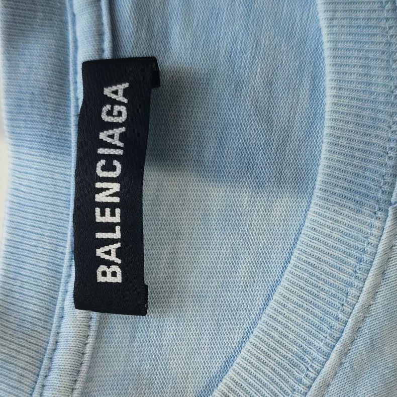 Balenciaga Balenciaga Blue short sleeves and chest lock print design. Size US M / EU 48-50 / 2 - 4 Thumbnail