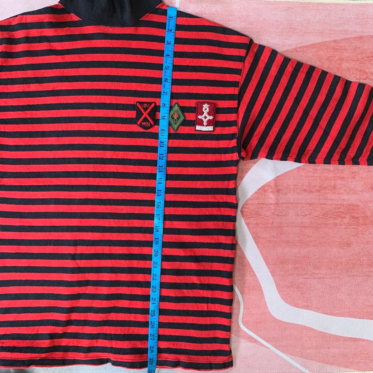 PPFM Vintage Y2K PPFM Red & Black Stripe Punk Sweatshirt Size US M / EU 48-50 / 2 - 11 Thumbnail