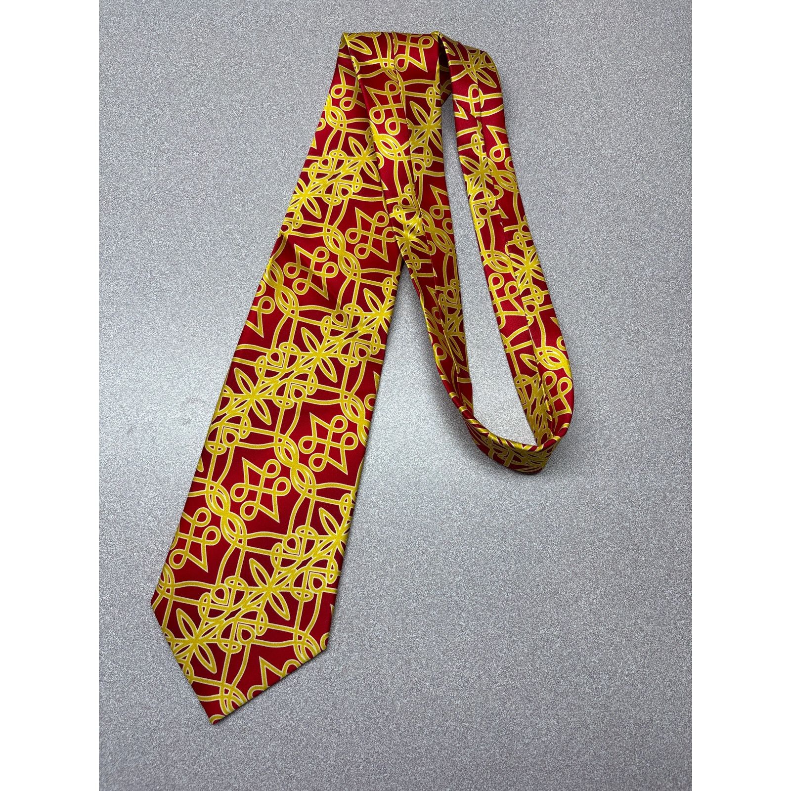 Other SetaZone Red and Yellow Silk Tie Size ONE SIZE - 7 Thumbnail
