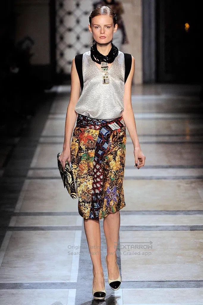 Dries Van Noten Dries Van Noten Oil Painting Mini Skirt Size 35" - 1 Thumbnail