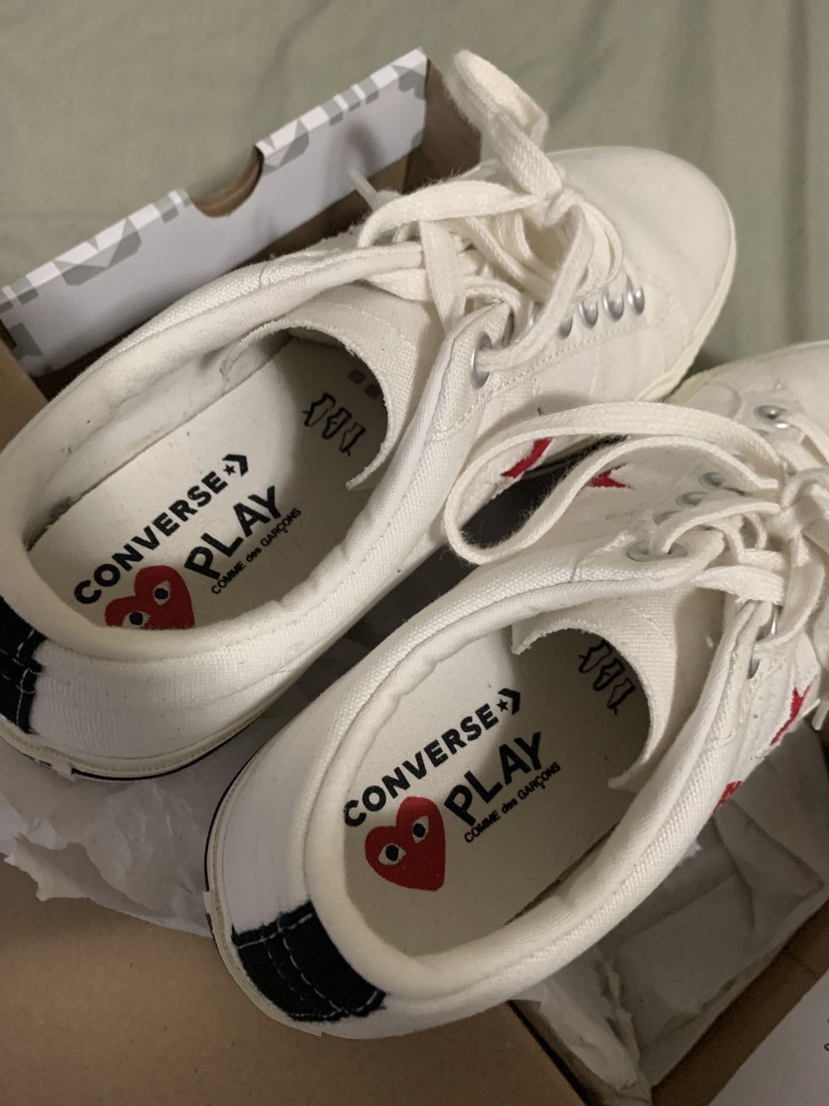 Comme des Garcons PLAY × Converse Converse comme des garcons play one star ox cloud dancer Size US 9 / EU 42 - 5 Thumbnail