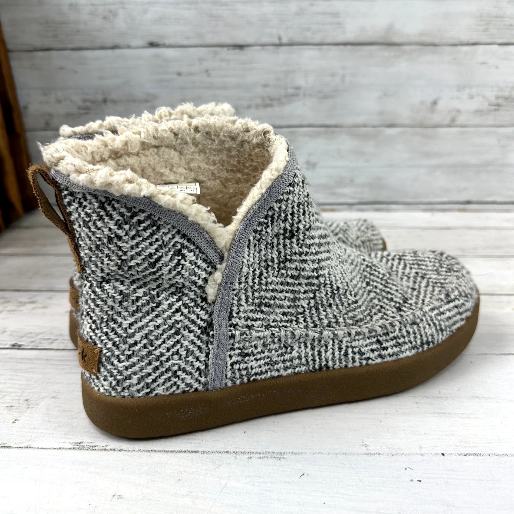 Sanuk Sanuk Cush N’ Blaze Women’s Gray Woven Geometric Chukka Bootie Slippers Sz 7.5 Size M / US 6-8 / IT 42-44 - 6 Thumbnail