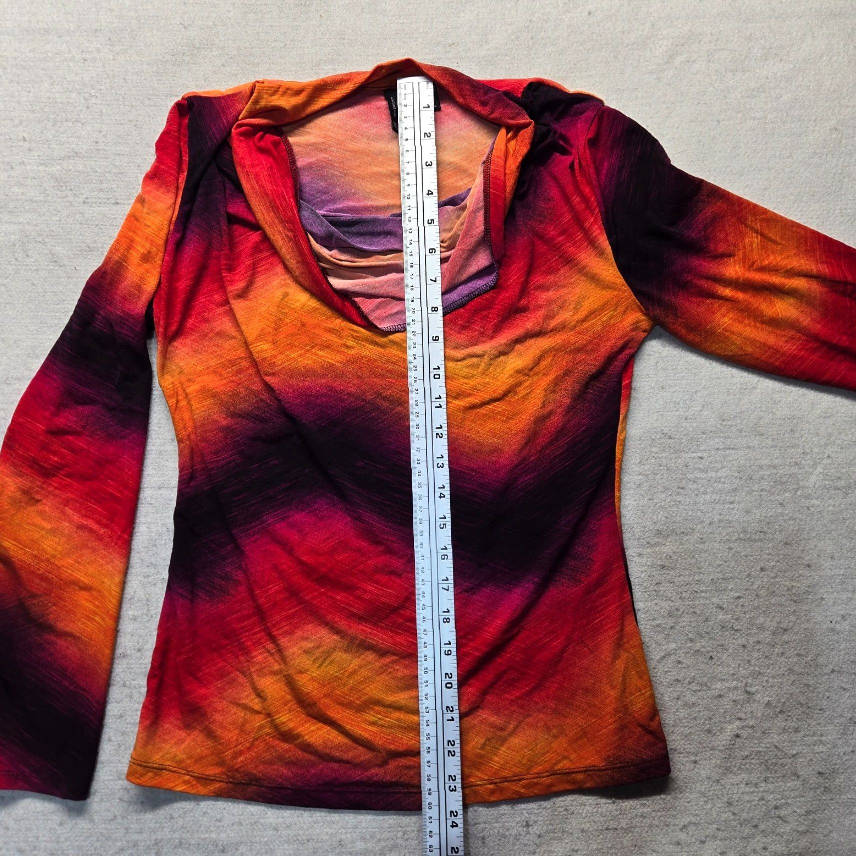 Vintage New Directions Shirt Long Sleeve M Orange Womens T-Shirt Top) Size M / US 6-8 / IT 42-44 - 6 Thumbnail