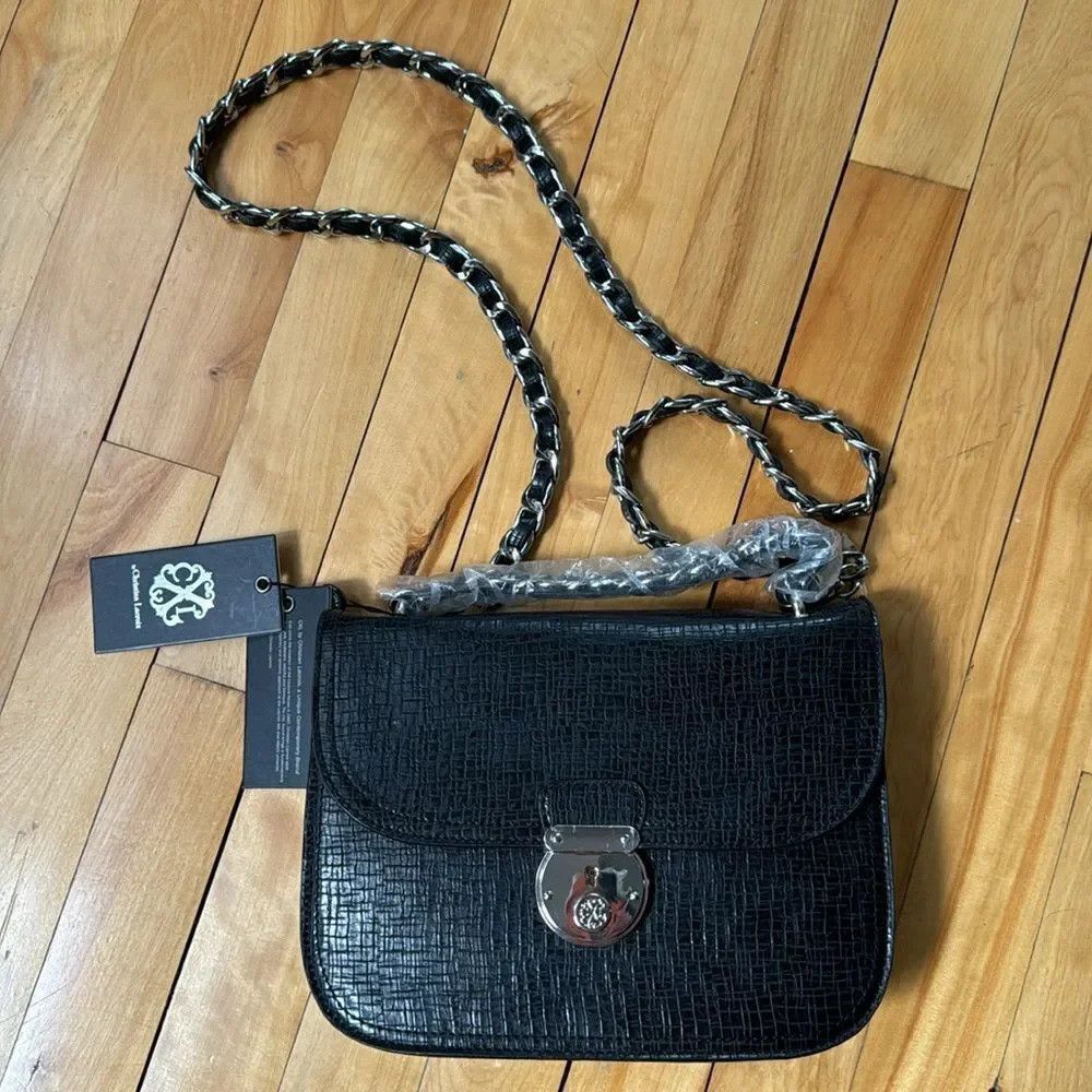 Christian Lacroix CXL by Christian Lacroix black faux alligator texture woven Size ONE SIZE - 1 Thumbnail