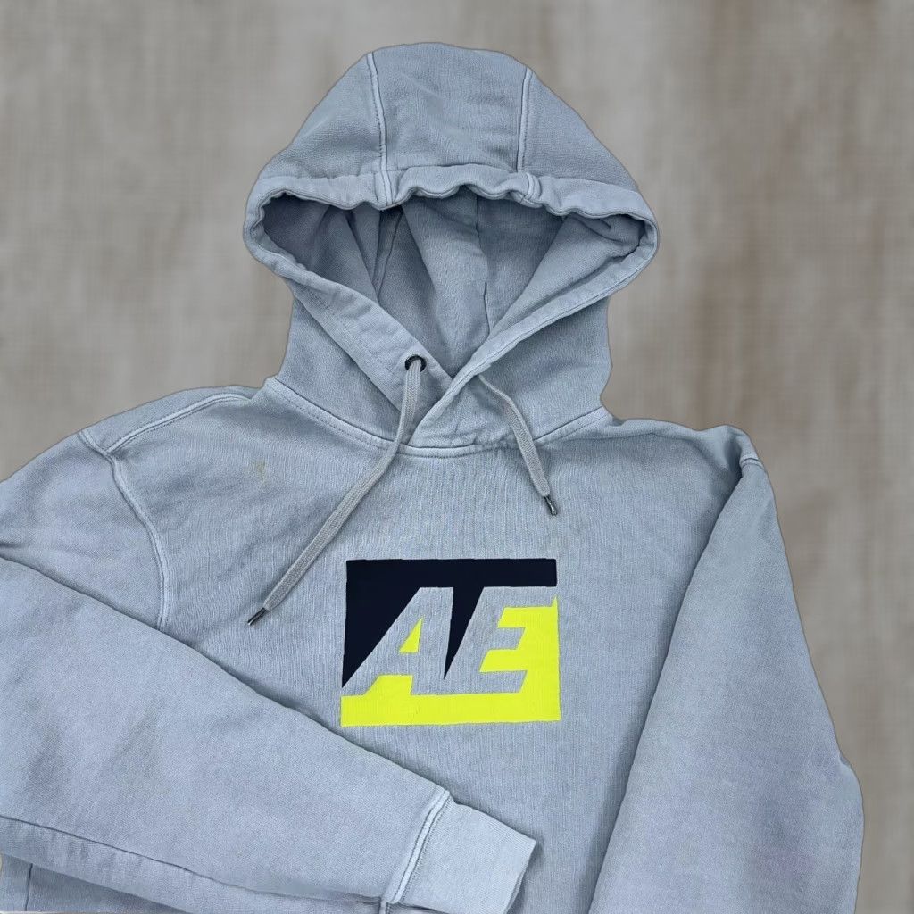 American Eagle Outfitters American Eagle Hoodie Men L Gray Sweatshirt Heavy Cotton Retro AEO Size US L / EU 52-54 / 3 - 1 Thumbnail