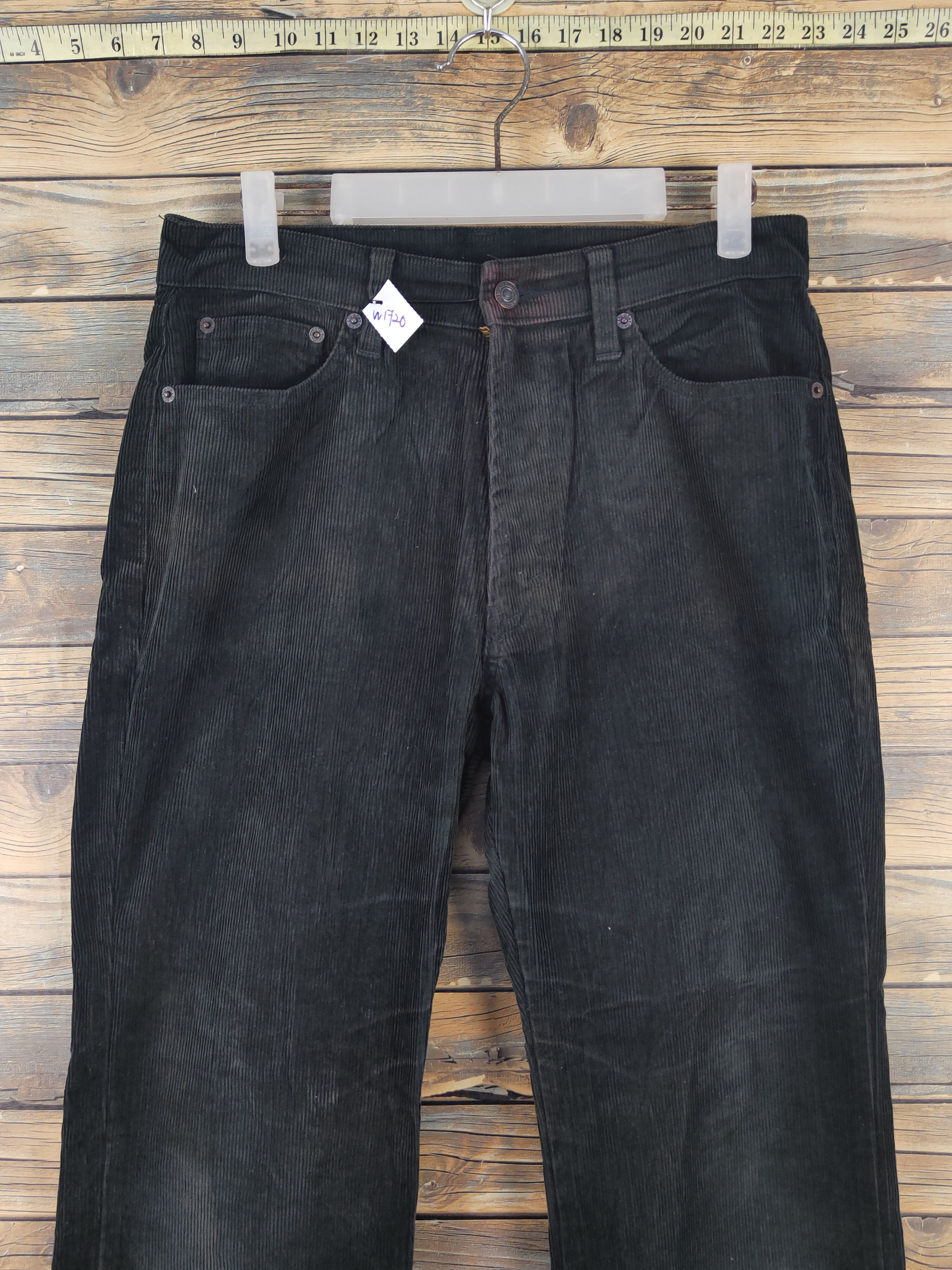 Vintage Bobson Black Faded vintage Corduroy Pants #W1721 Size US 31 - 2 Thumbnail