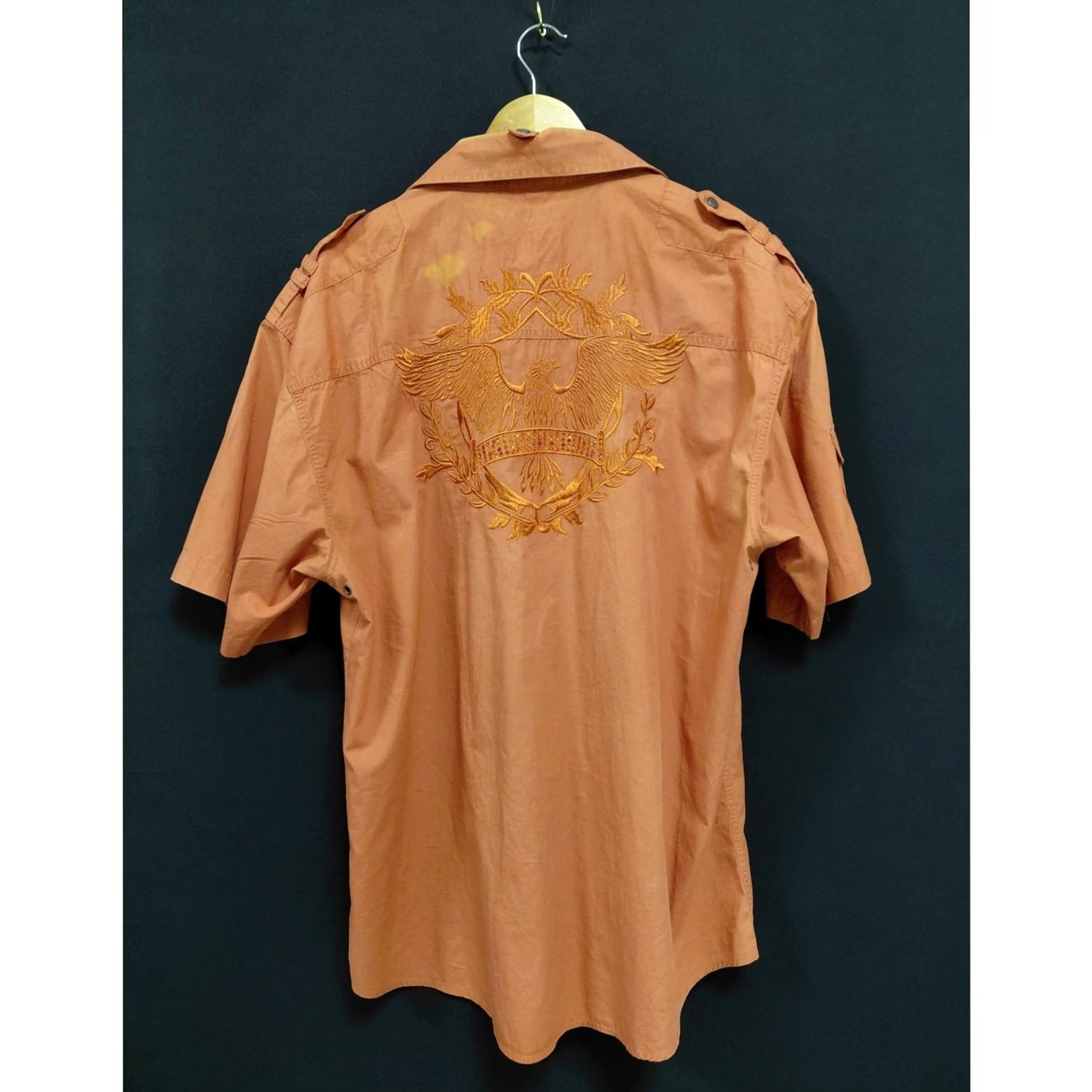 Vintage Knockout Orange Button-Up Shirt Short Sleeve Size 2X Mens Casual Size US XXL / EU 58 / 5 - 2 Thumbnail