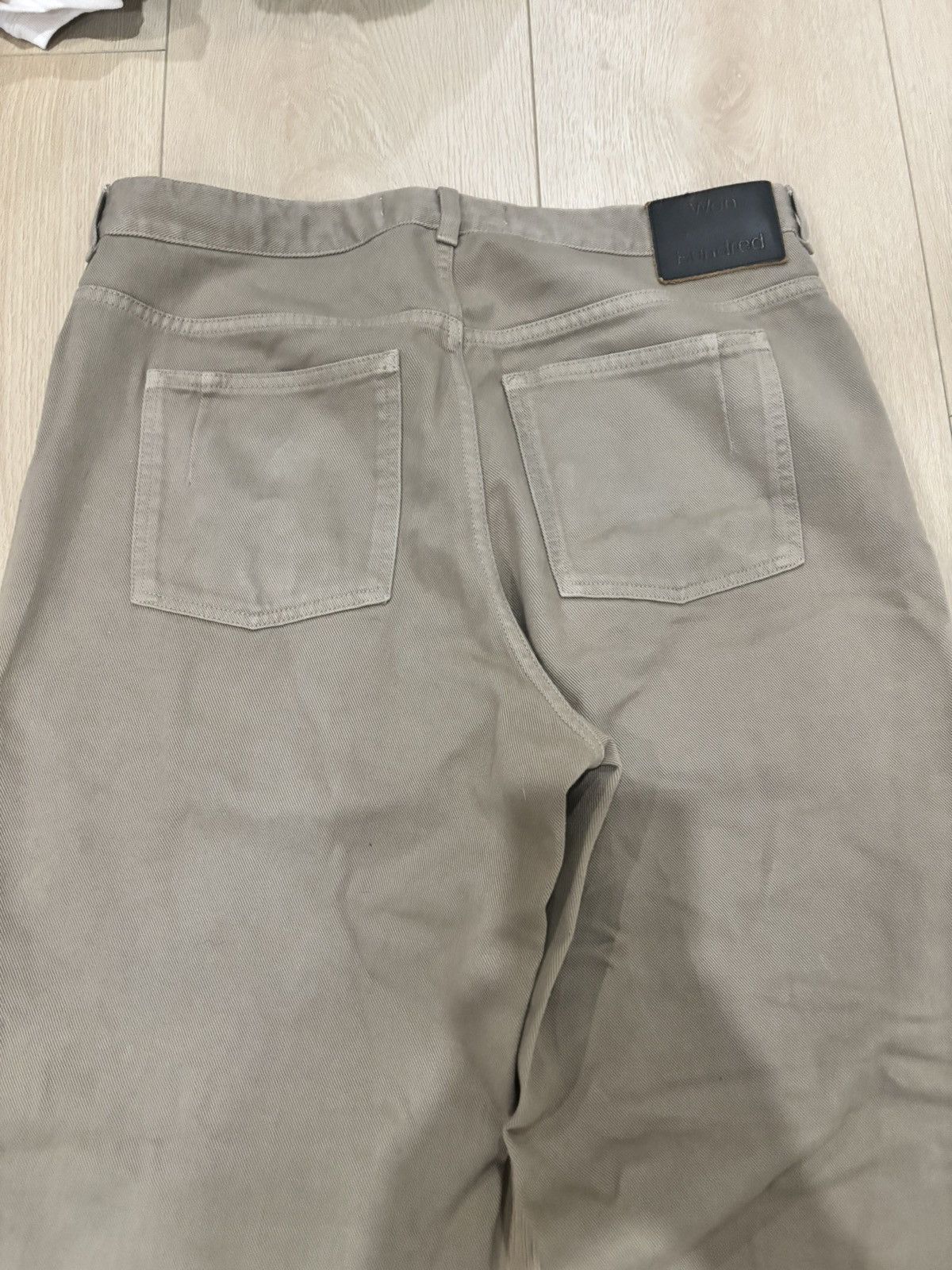 Won Hundred Won Hundred Wayne Pleated Trousers Tan Khaki Wide Leg Size US 31 - 7 Thumbnail