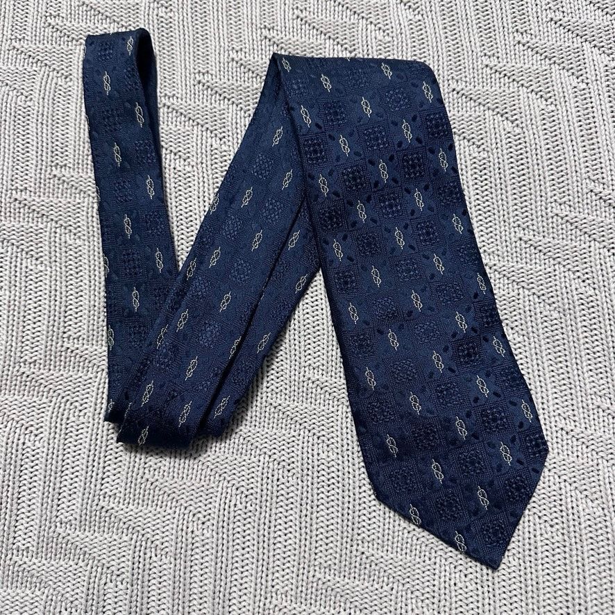 Ballantyne Ballantyne navy blue Italian silk tie Size ONE SIZE - 1 Thumbnail
