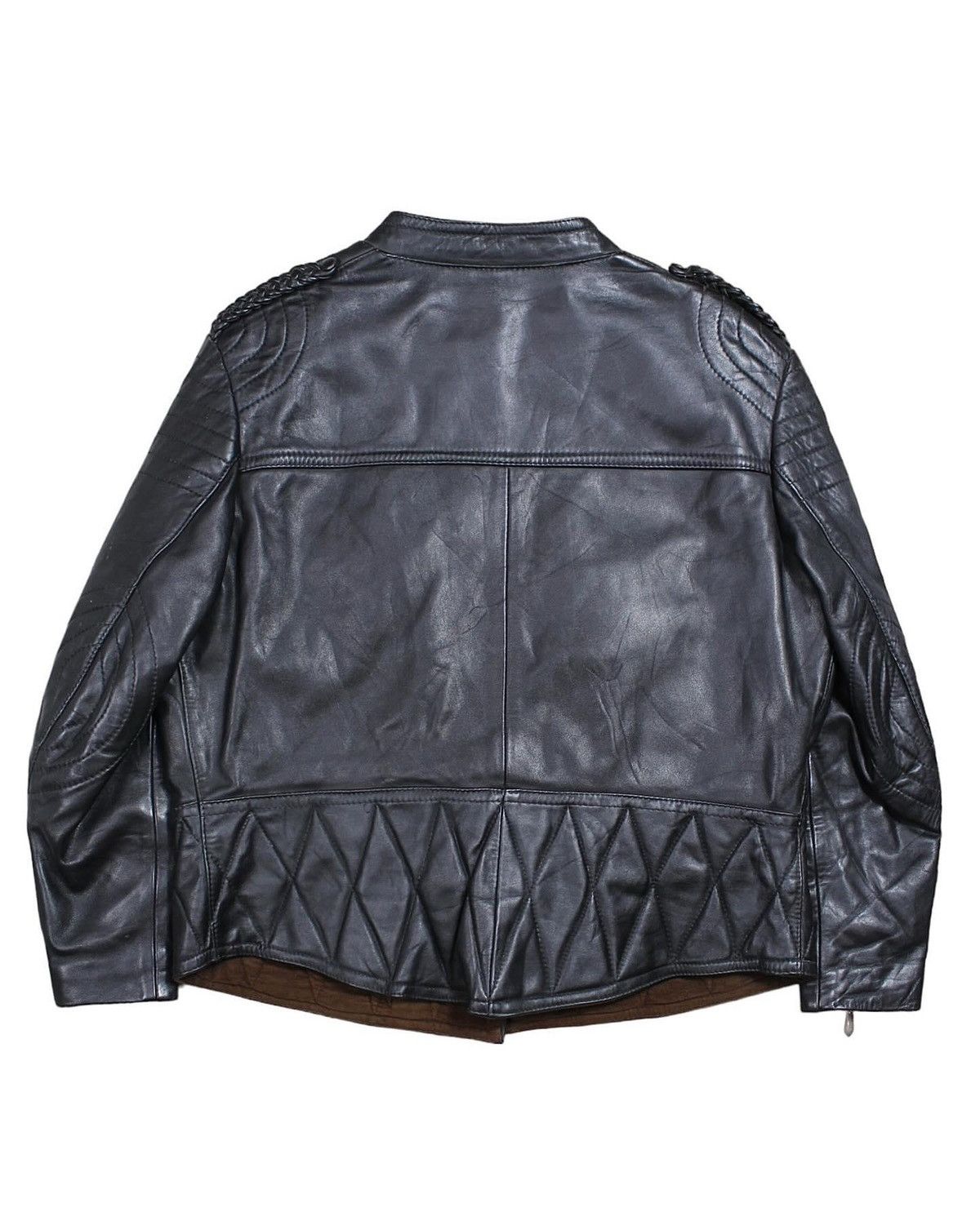 Vintage 1970S LEATHER BIKER JACKET Size US L / EU 52-54 / 3 - 3 Thumbnail