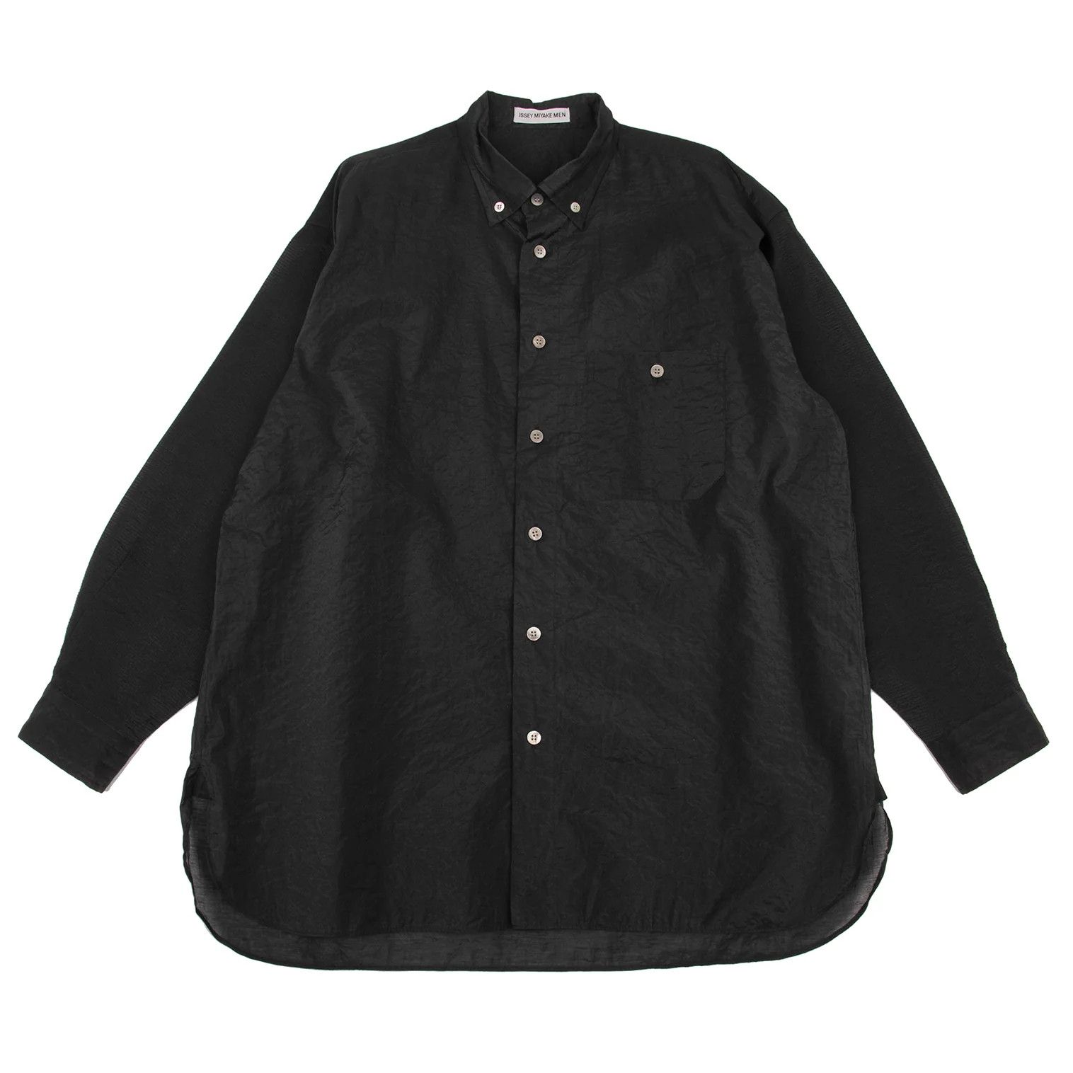 Issey Miyake Cotton Nylon Stitch Design Shirt in Black, Size L Size US L / EU 52-54 / 3 - 1 Thumbnail