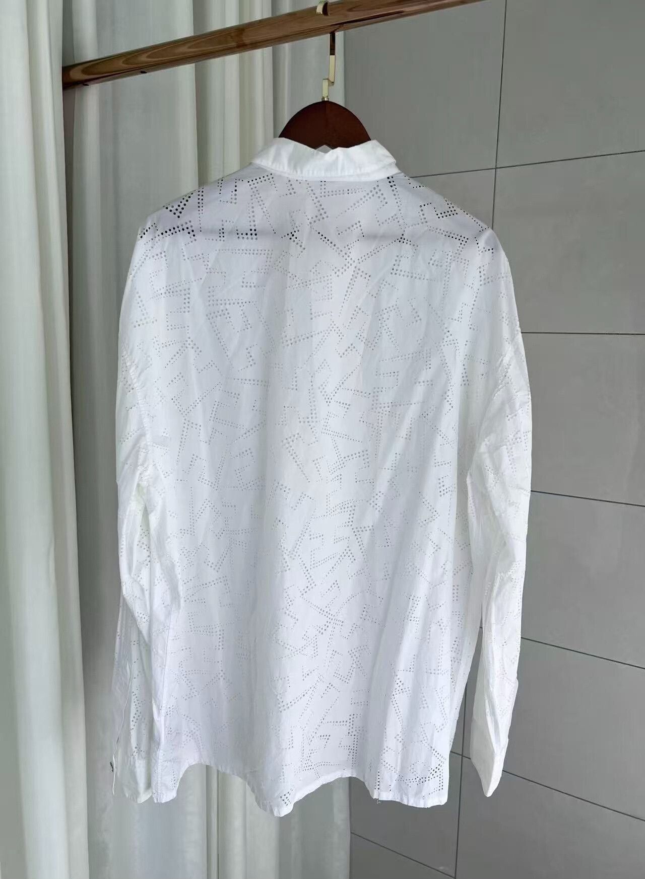 Hermes Hermes Hollow Out Cotton Shirt Uni Size US M / EU 48-50 / 2 - 2 Thumbnail