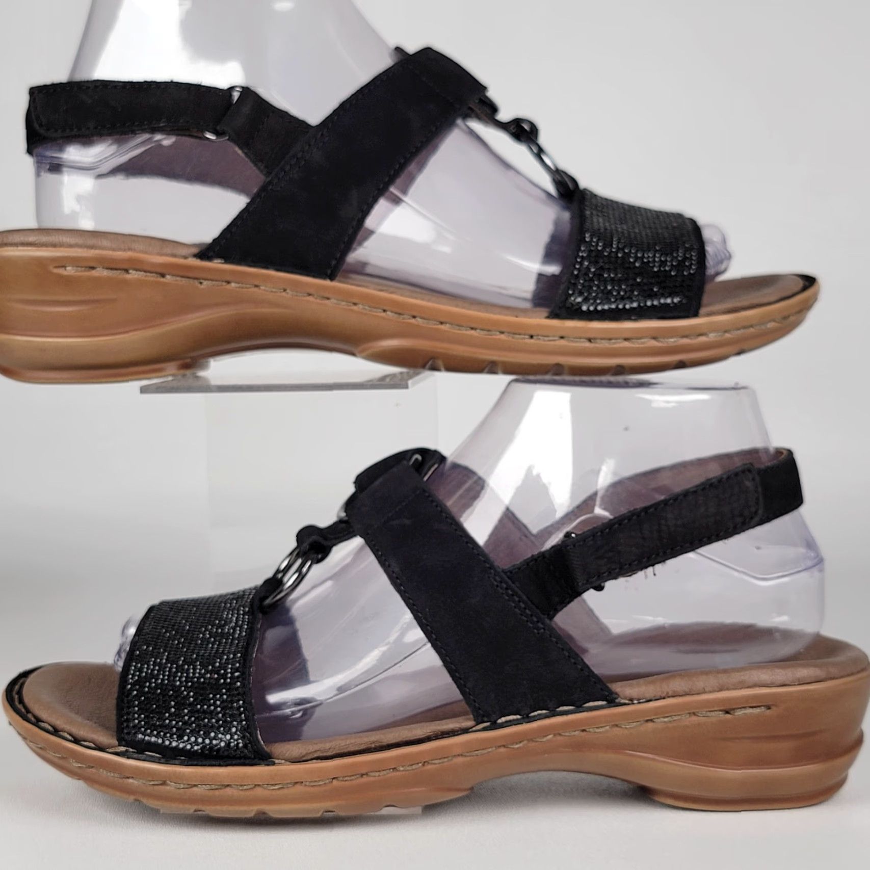 Vintage VINTAGE Ara Sandals Black Size 39/8 Sandal Women Strappy Adjustable Wedge Flat Heel UK 6 US 8 EU 39 Summer Spring Fall Size US 6 / IT 36 - 5 Thumbnail