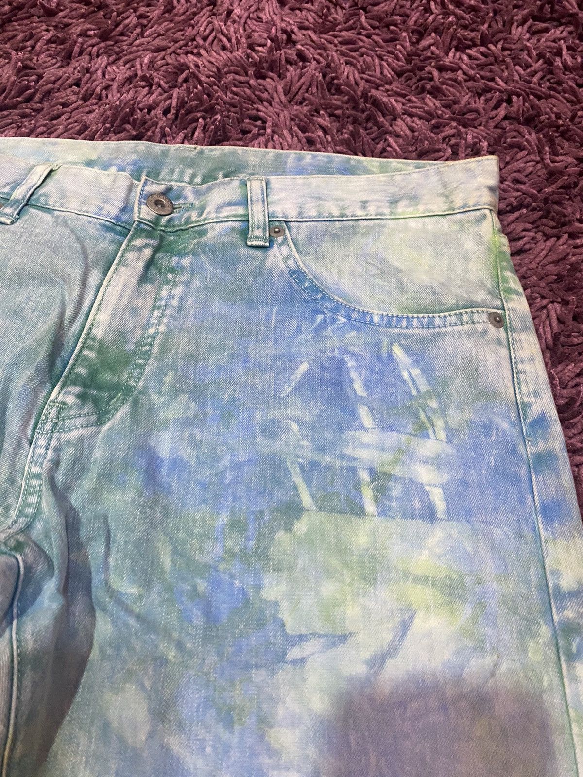 Vintage RARE🔥 Vintage Takeo Kikuchi Japan Bleach Acid Wash Design Size US 33 - 3 Thumbnail