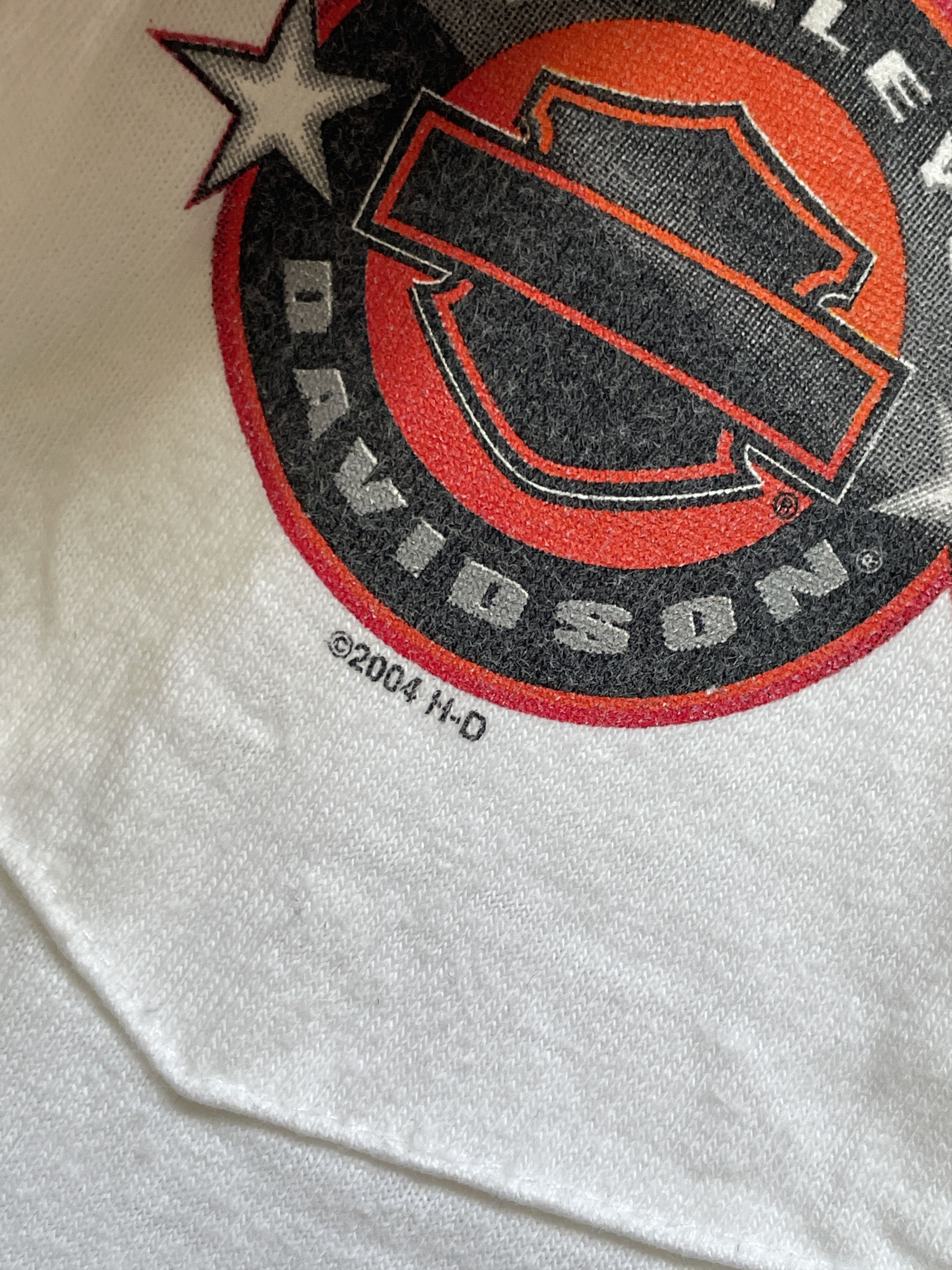 Harley Davidson VINTAGE HARLEY DAVIDSON 2002 DUDLEY PERKINS WHITE POCKET TEE Size US XL / EU 56 / 4 - 6 Thumbnail