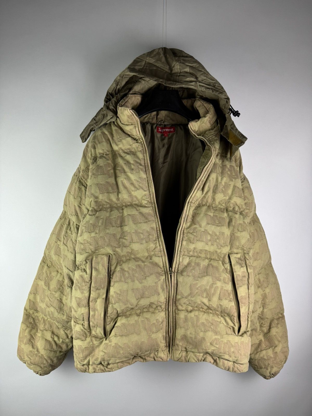 Supreme Fuck Jacquard Puffy Jacket Pink Men's - FW17 - US