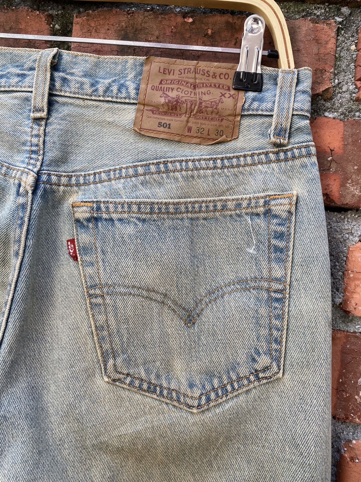 Jean × Levi's × Vintage W32x30 Vintage levi's 501 90s faded made in USA Size US 32 / EU 48 - 3 Thumbnail