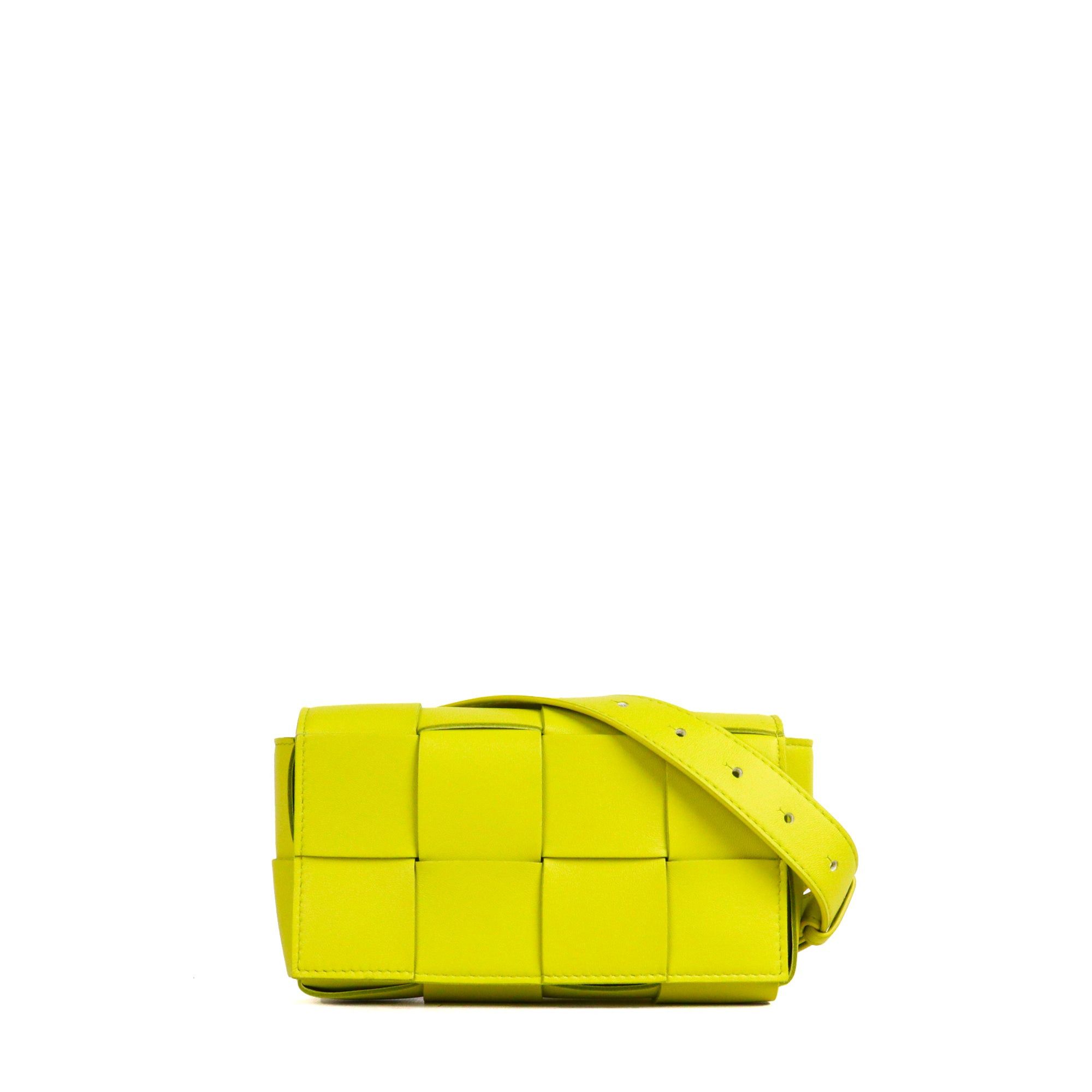 Bottega Veneta - Bottega Veneta Mini Cassette Belt Bag In Smooth Anise Leather in Green, Women's