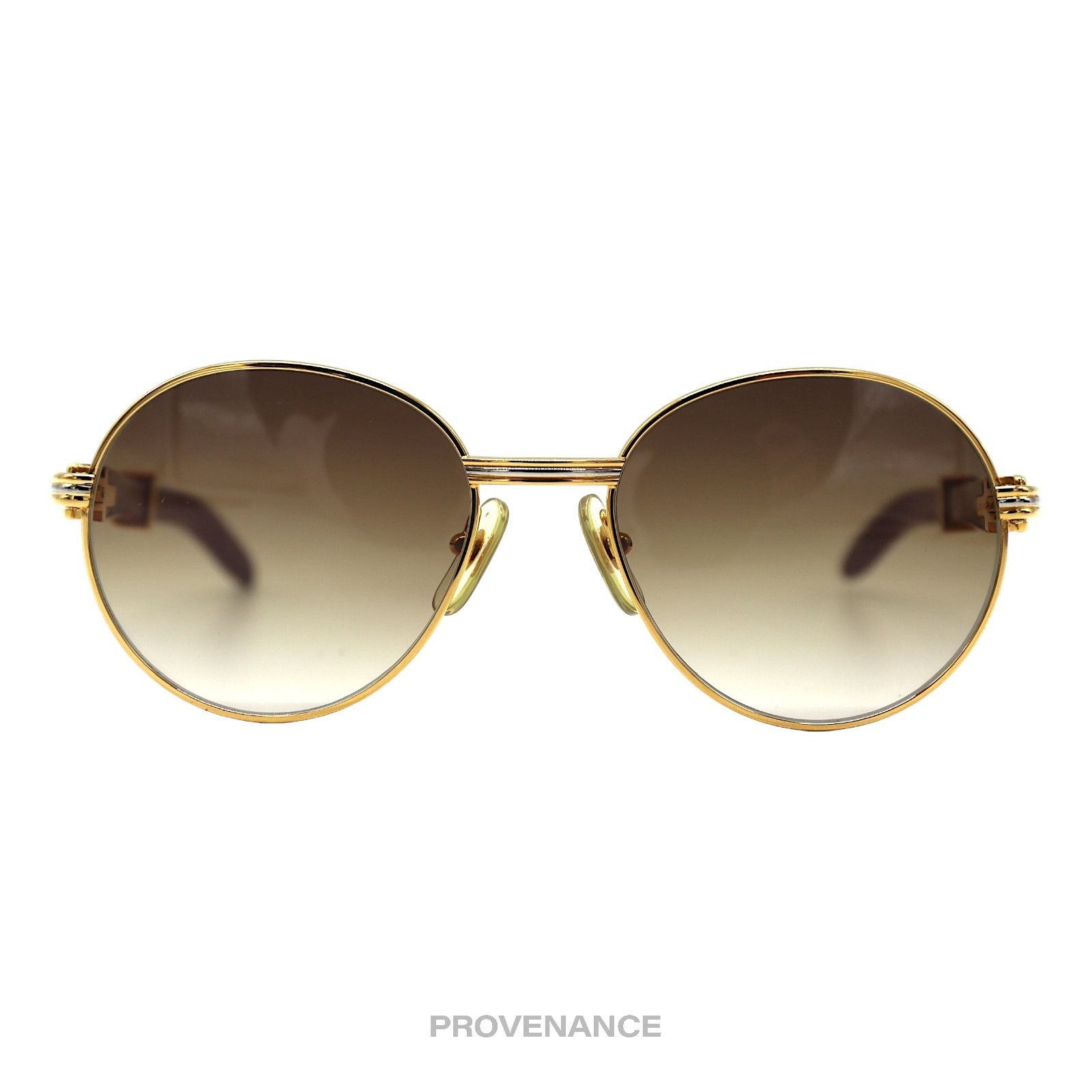 Cartier 🔴 Cartier Bagatelle Wood Sunglasses- Brown Size ONE SIZE - 1 Thumbnail
