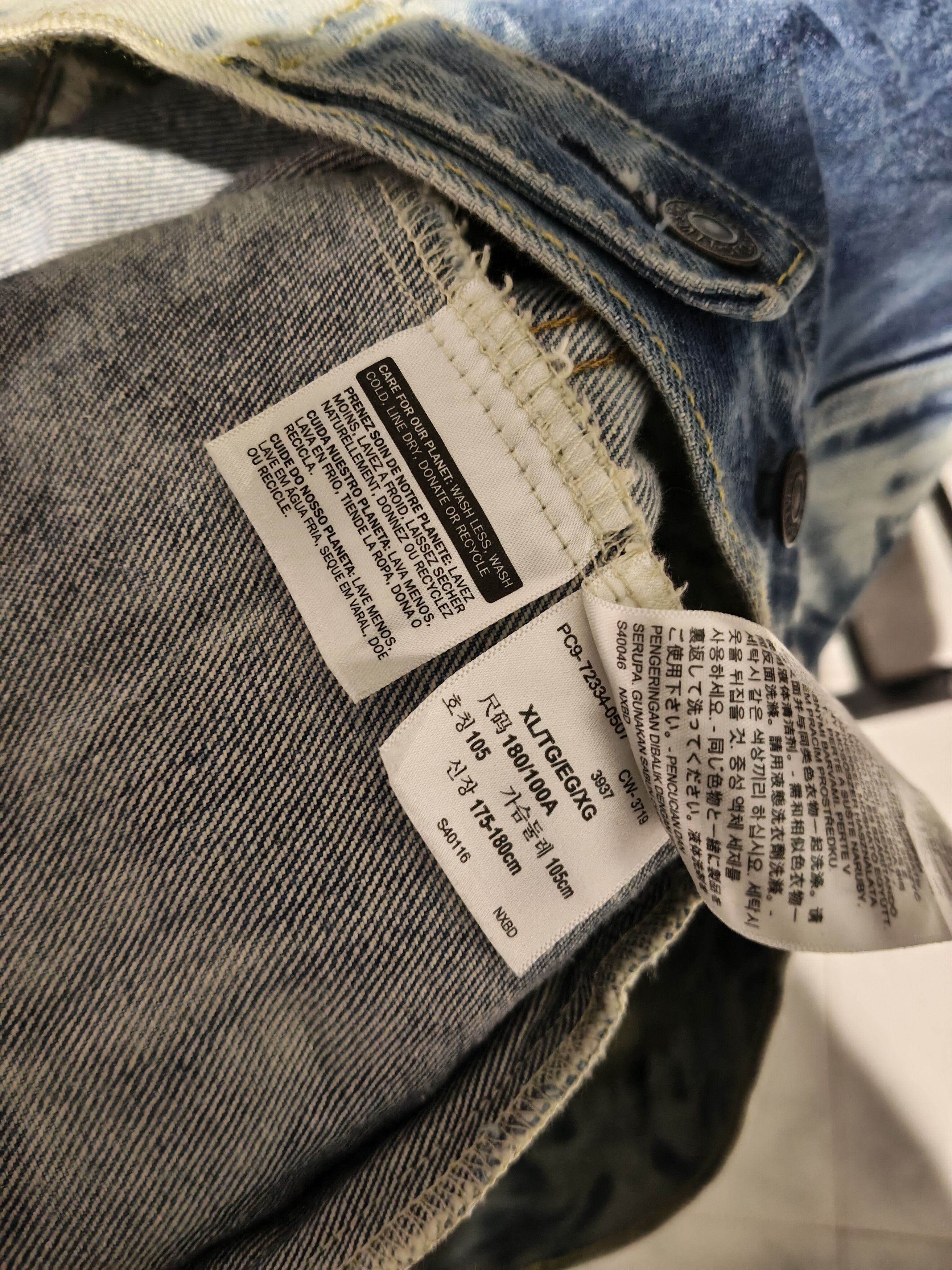 Levi's Levi's Bleach washed design Denim Jacket Size US M / EU 48-50 / 2 - 9 Thumbnail