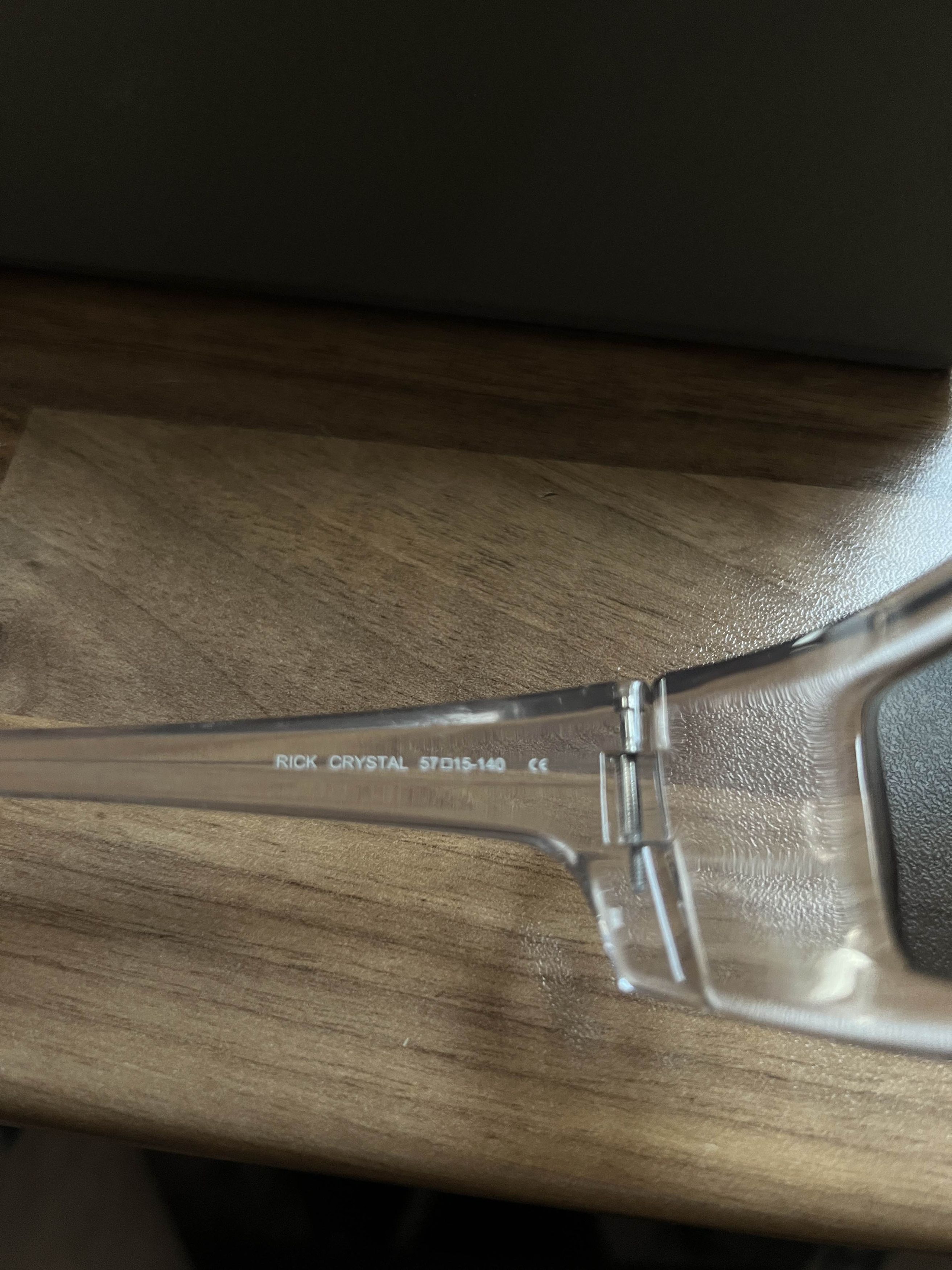 Rick Owens Larry / Rick sunglasses - transparent / black lens Size ONE SIZE - 7 Thumbnail