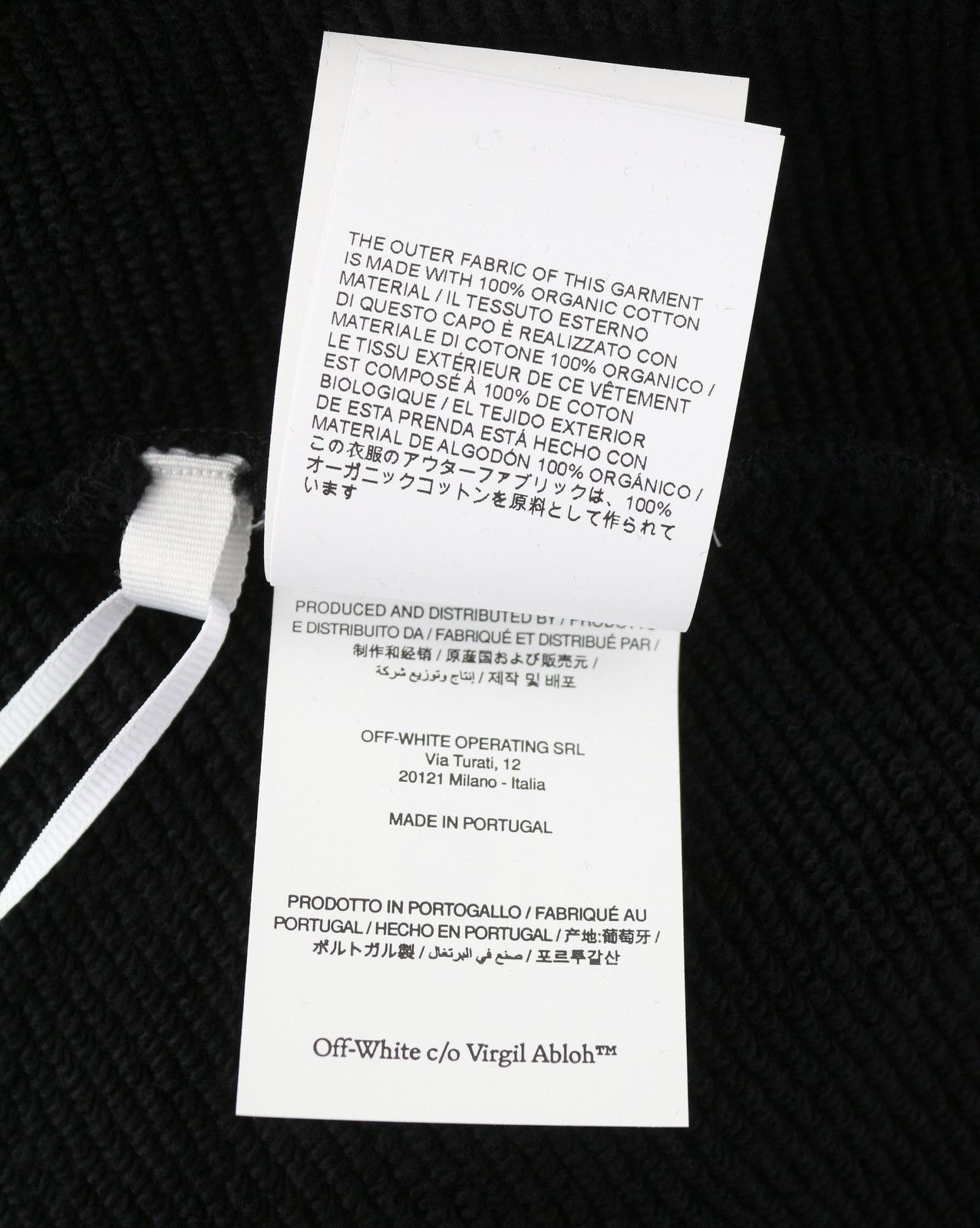 Off-White L Black Kangaroo Pocket Logo Oversized RRP765 87772 Size US L / EU 52-54 / 3 - 7 Thumbnail