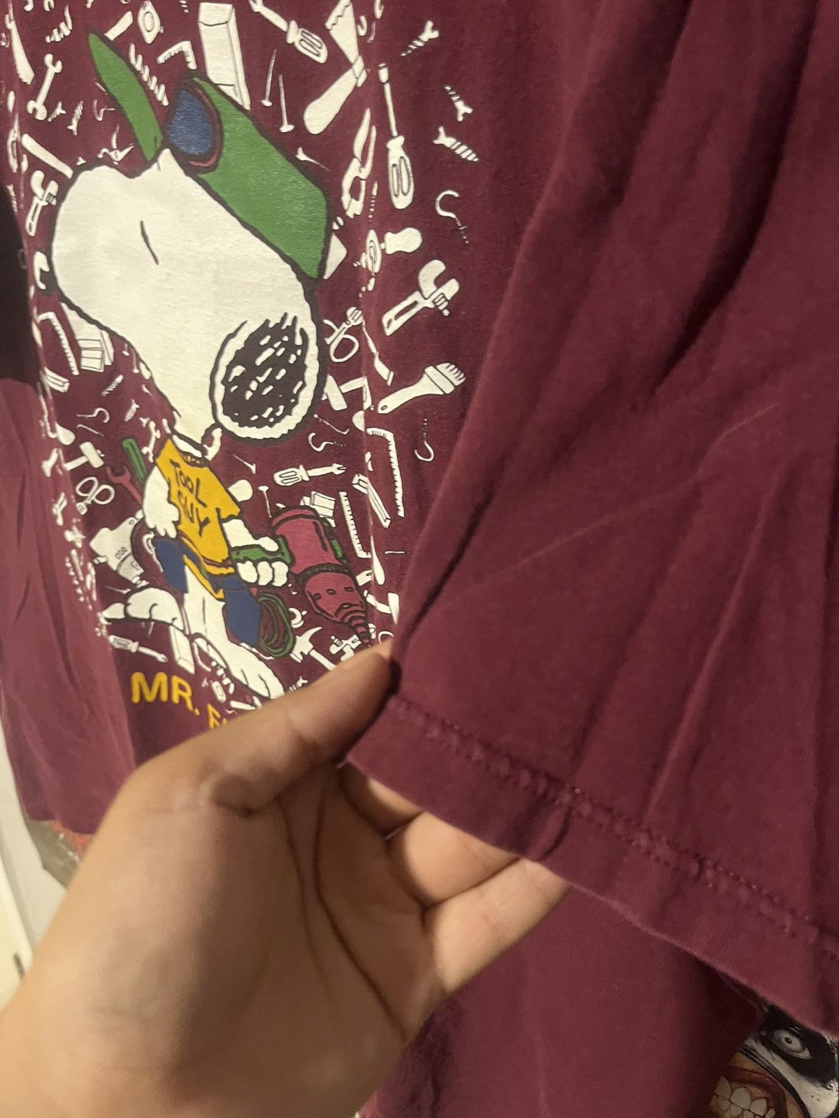 Peanuts Vintage 90’s Snoopy “Mr. Fix It” Tool guy Peanuts Tee shirt Size US XXL / EU 58 / 5 - 9 Thumbnail