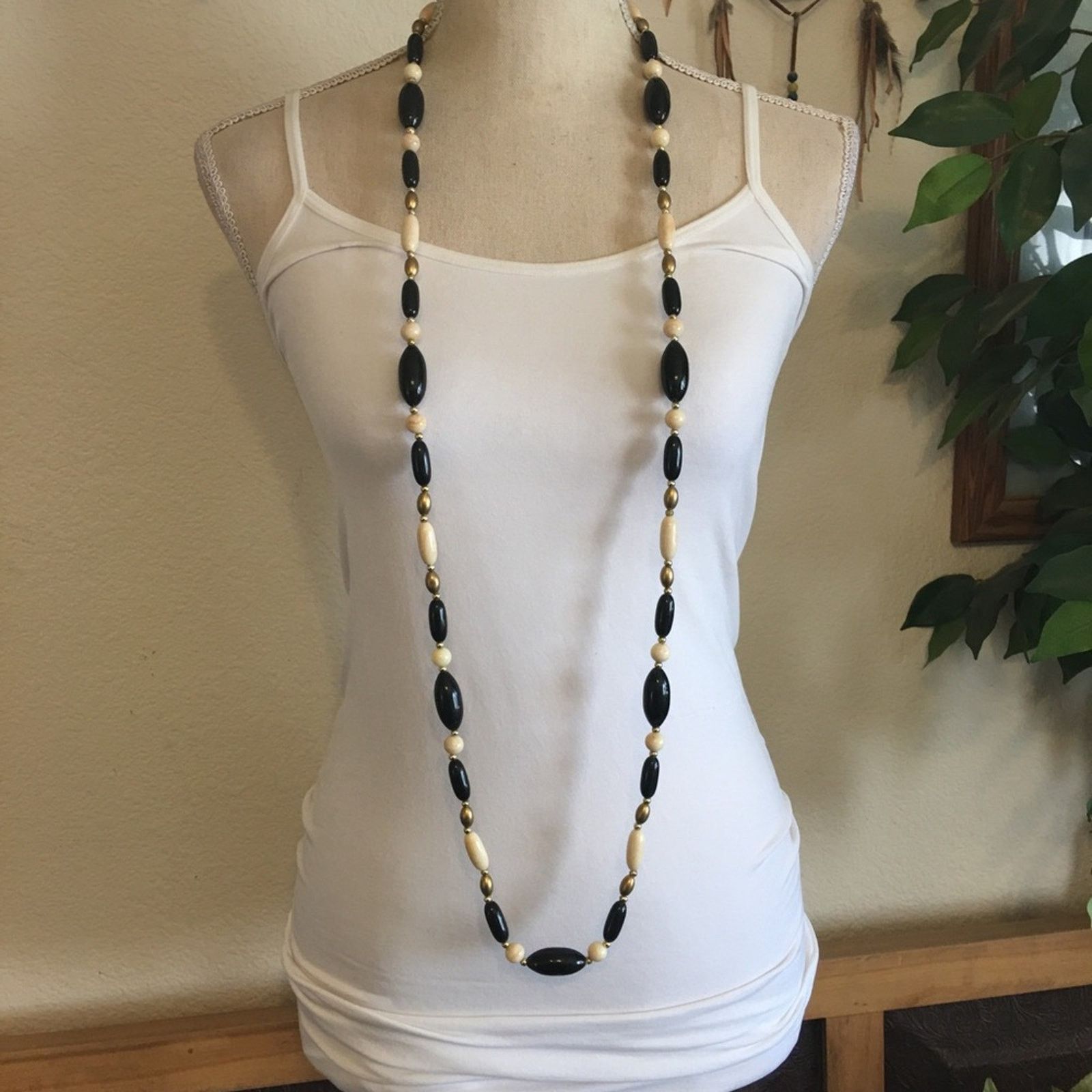 Vintage Vintage 70s multi tone bead long necklace Size ONE SIZE - 1 Thumbnail