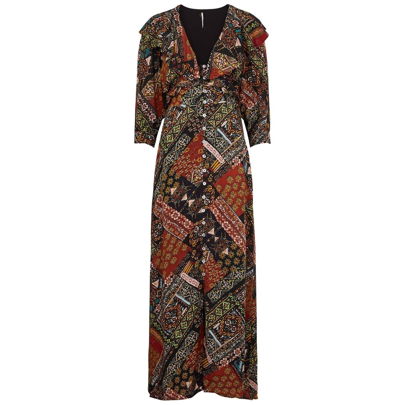 Free People New Free People Lennon Maxi Dress $168 X-SMALL Black Combo Size XS / US 0-2 / IT 36-38 - 5 Thumbnail