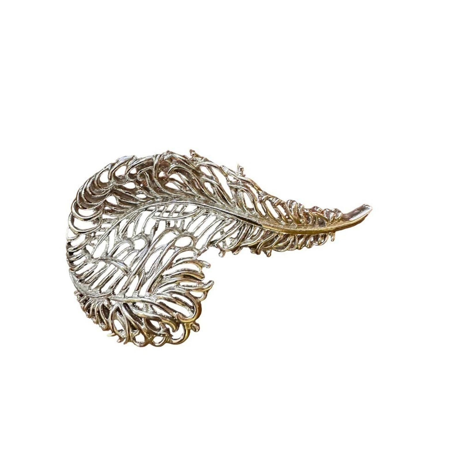 Vintage Silver Toned Feather Brooch Size ONE SIZE - 6 Thumbnail