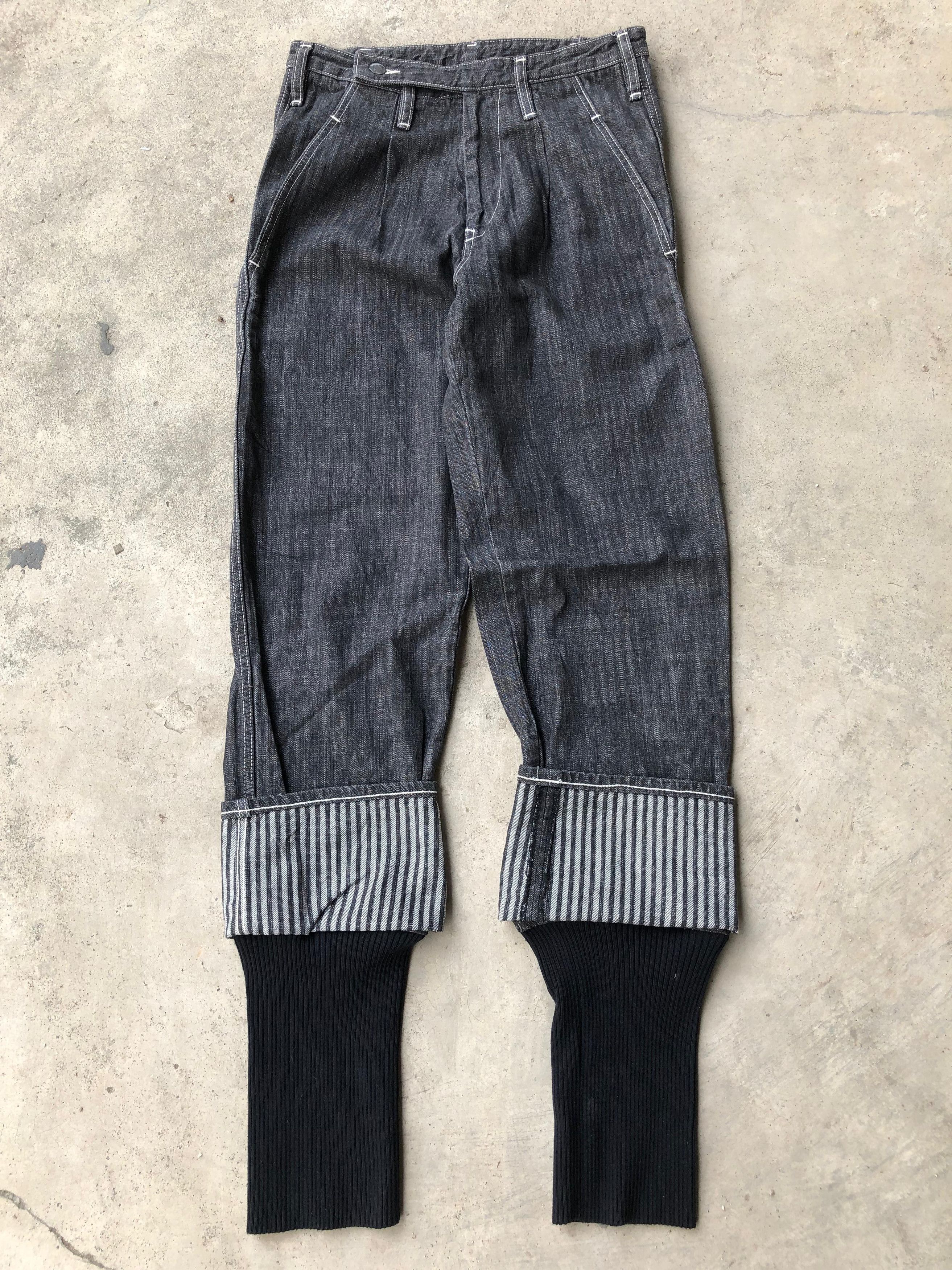 Y's for Men × Yohji Yamamoto AW2004 Yohji Yamamoto Double Layered Jeans Size US 30 / EU 46 - 1 Thumbnail