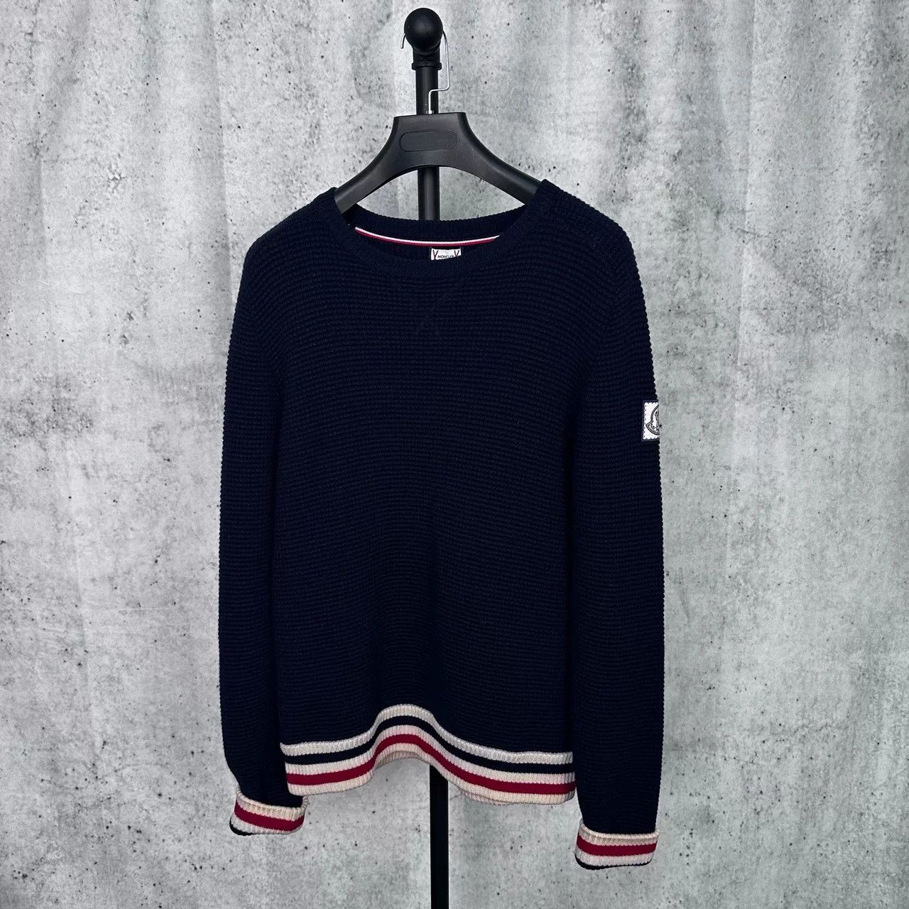Japanese Brand Moncler Thom Browne Striped Sleeve Sweater Size US M / EU 48-50 / 2 - 1 Thumbnail