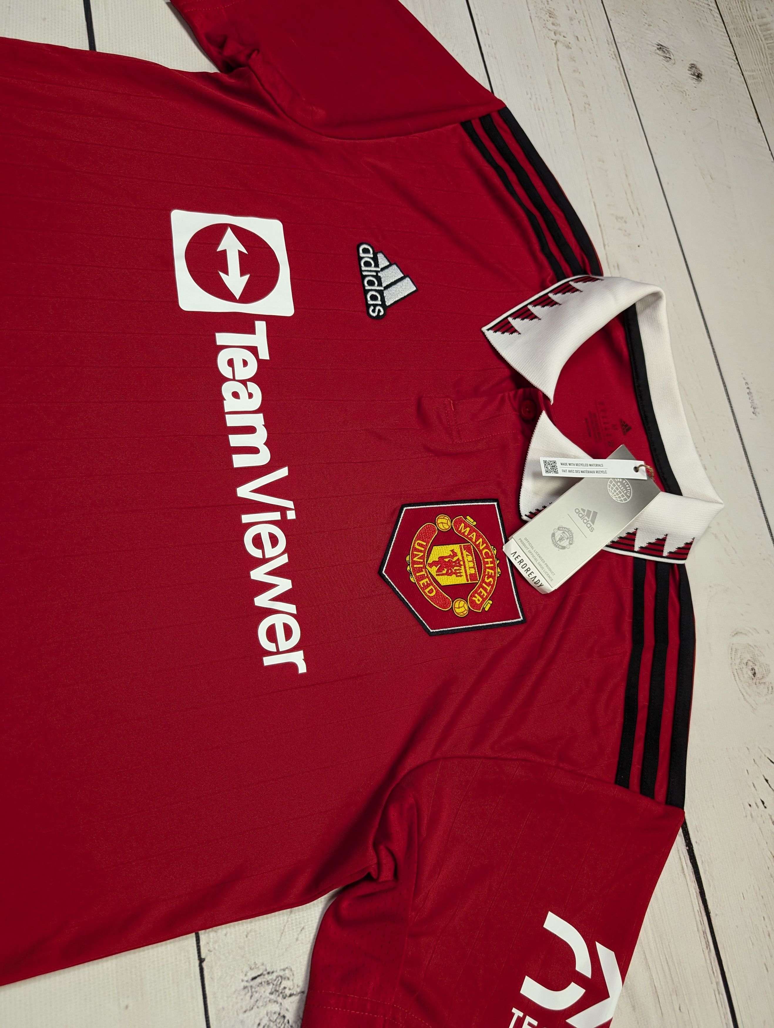Adidas Adidas Manchester United 22/23 Soccer Jersey Polo Home Kit Size US M / EU 48-50 / 2 - 4 Thumbnail