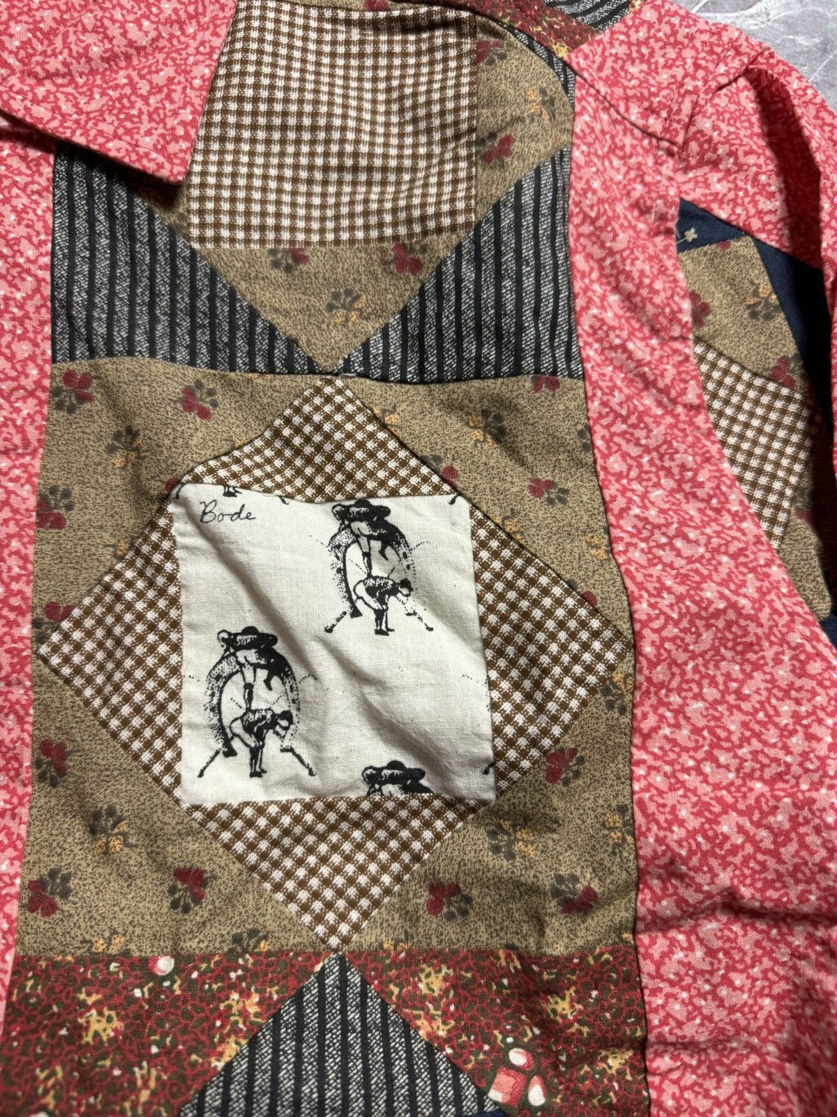 Bode Bode Calico This and That Patchwork Longsleeve Shirt Size US L / EU 52-54 / 3 - 5 Thumbnail