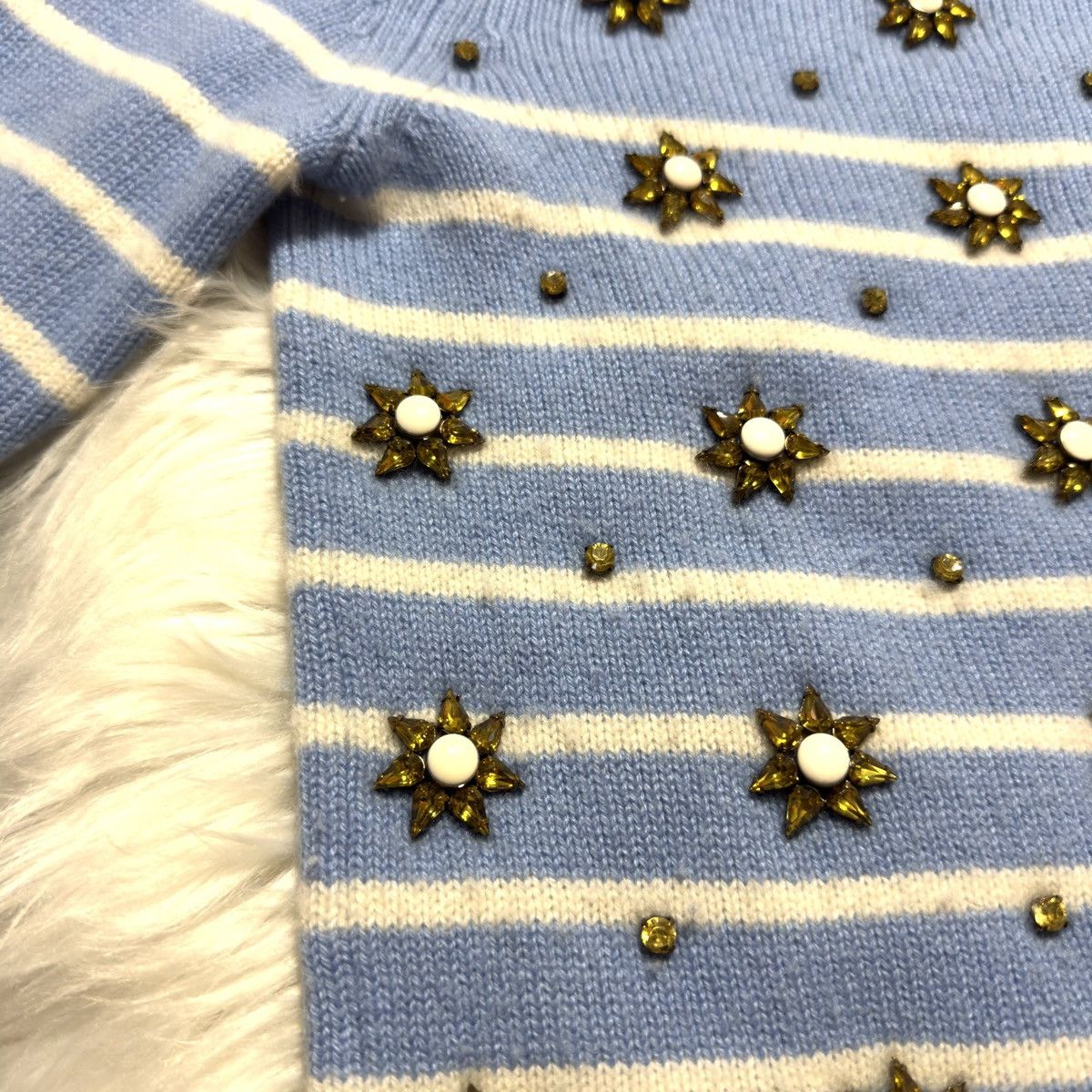 Gucci Gucci star decoration border cashmere sweater XS Size XS / US 0-2 / IT 36-38 - 6 Thumbnail