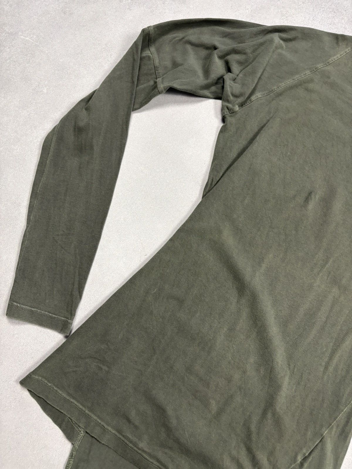 Preach Preach Asymmetrical Long Sleeve Olive Green Top Avant Garde Size M / US 6-8 / IT 42-44 - 5 Thumbnail