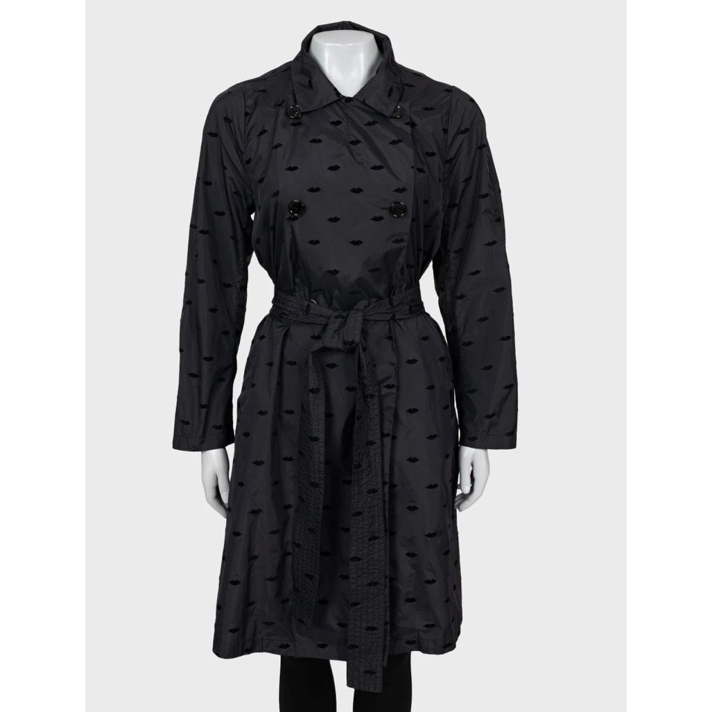 Sonia Rykiel Sonia Rykiel Black Textured Belted Trench Coat Sz.40/L Size M / US 6-8 / IT 42-44 - 1 Thumbnail
