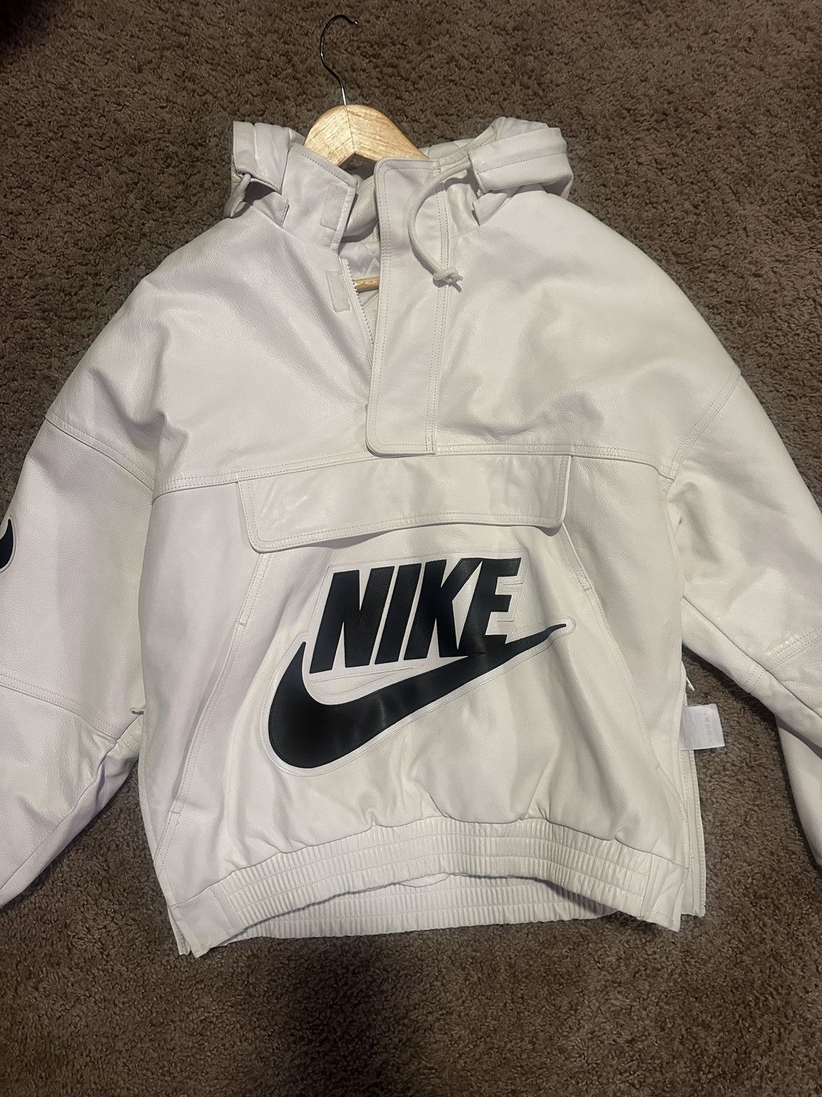 Nike × Supreme SUPREME X NIKE LEATHER ANORAK | Grailed