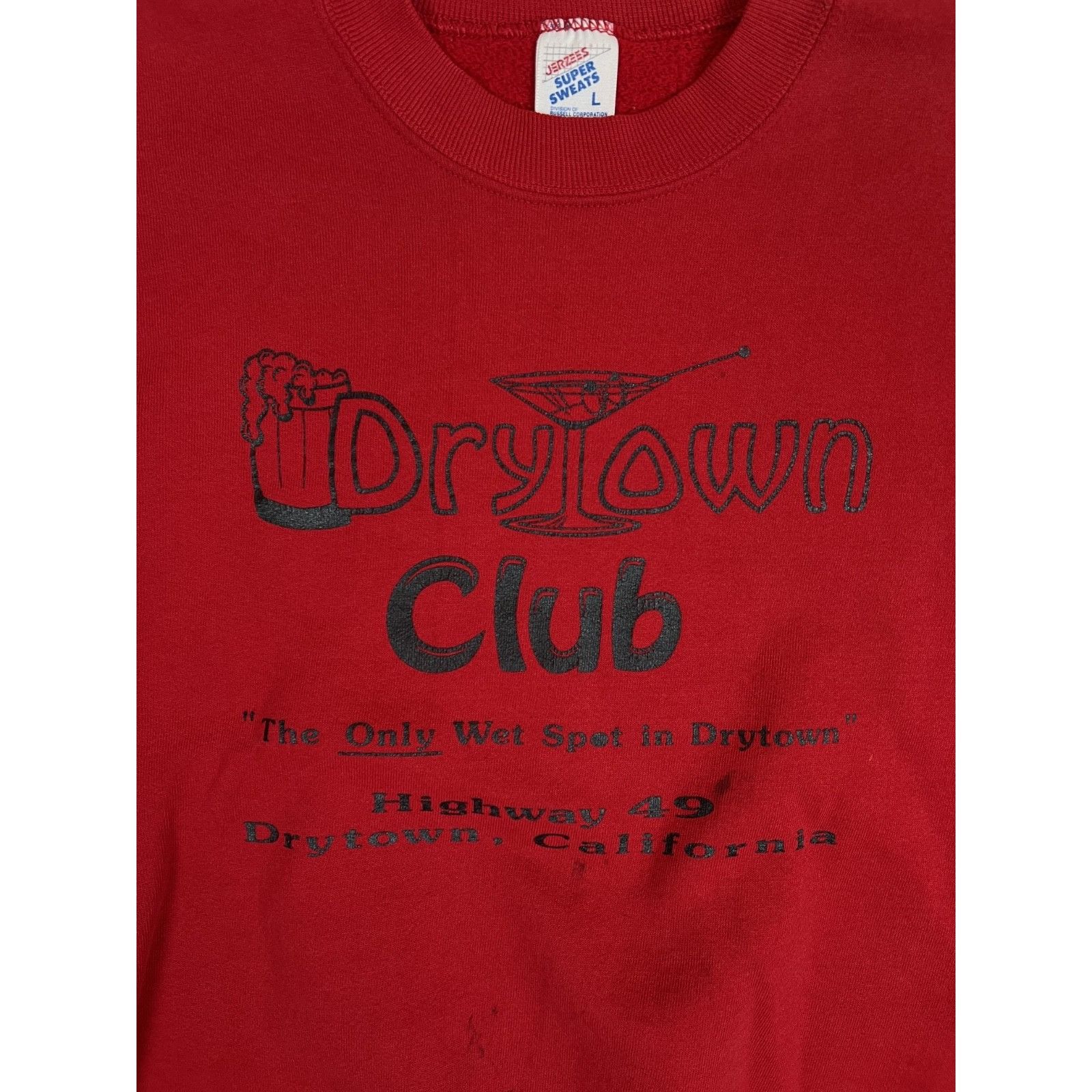 Jerzees Vintage Drytown Club California Sweatshirt Size Large USA Ma Size US L / EU 52-54 / 3 - 2 Thumbnail