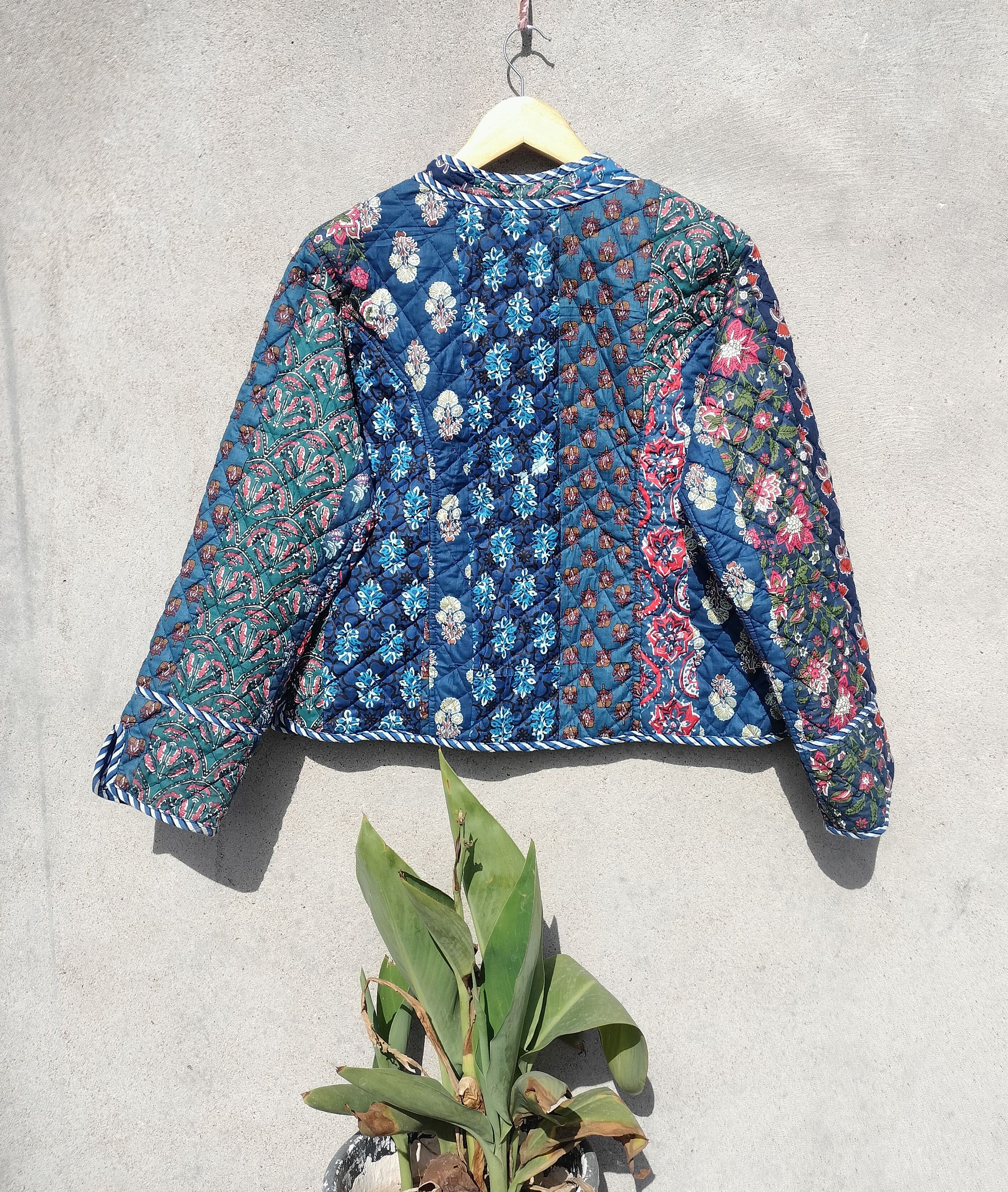 Vintage Patchwork Vintage Quilted Jacket Coats Short Jackets Size S / US 4 / IT 40 - 3 Thumbnail