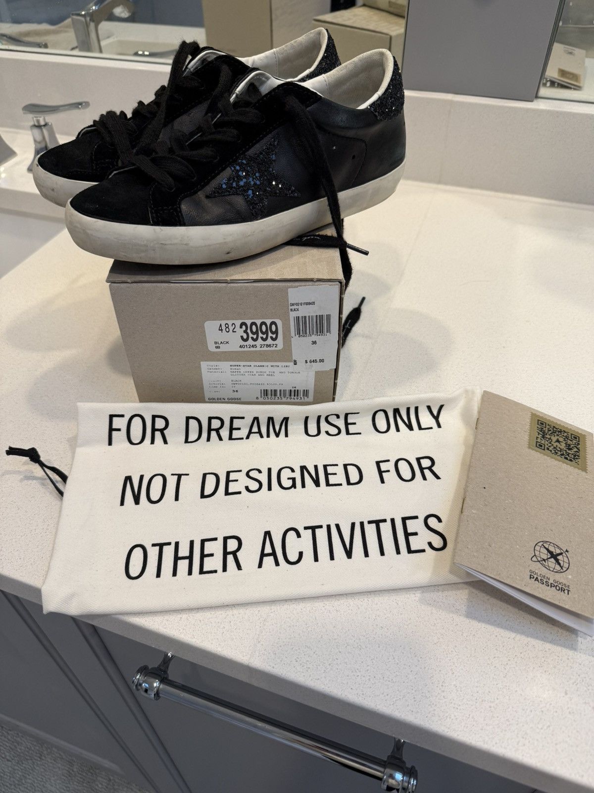 Golden Goose Limited Edition Black Superstar Size US 6 / IT 36 - 6 Thumbnail