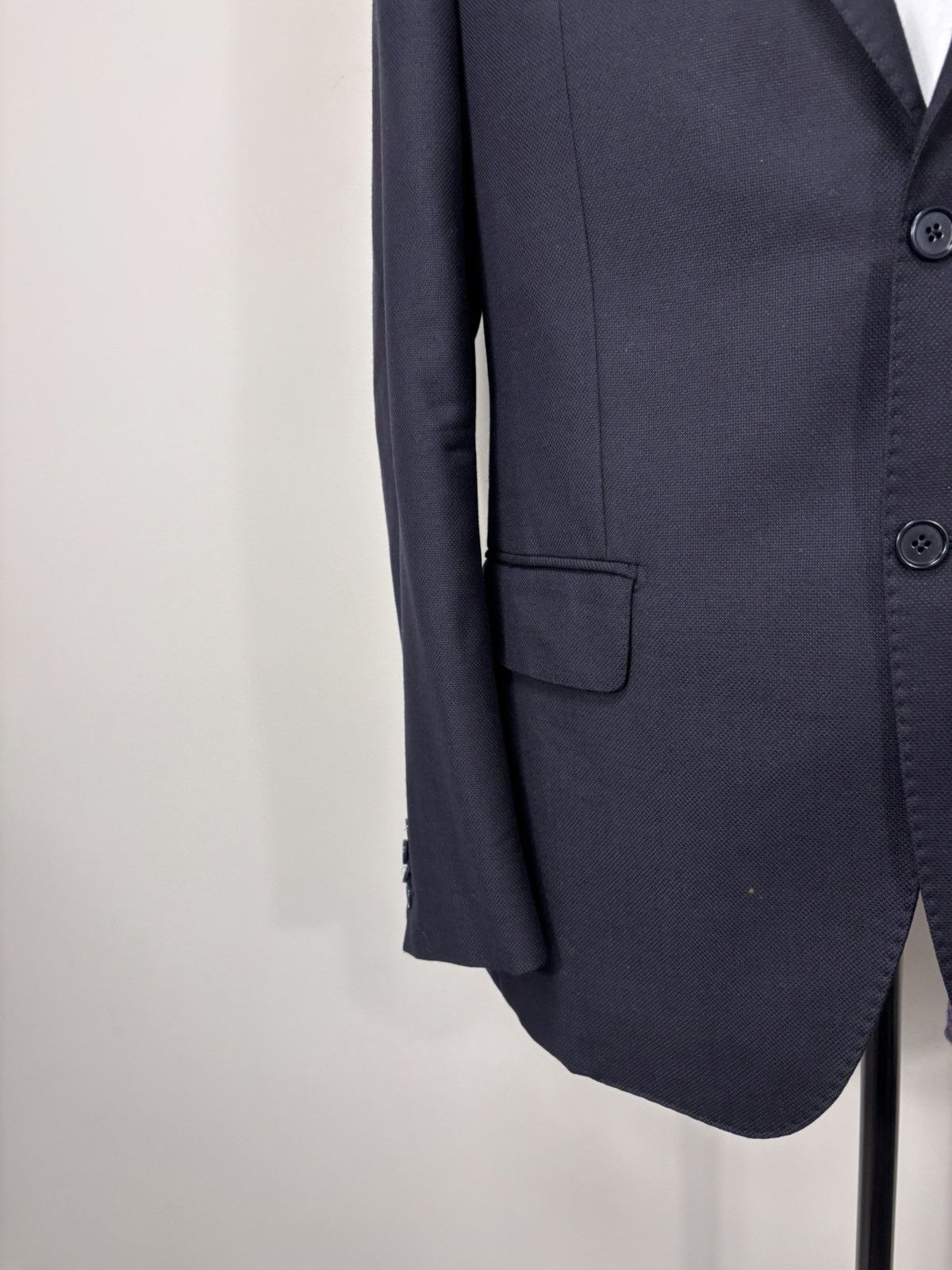 Tombolini Tombolini Men’s Navy Blue Wool Blazer Jacket Size 42R - 8 Thumbnail
