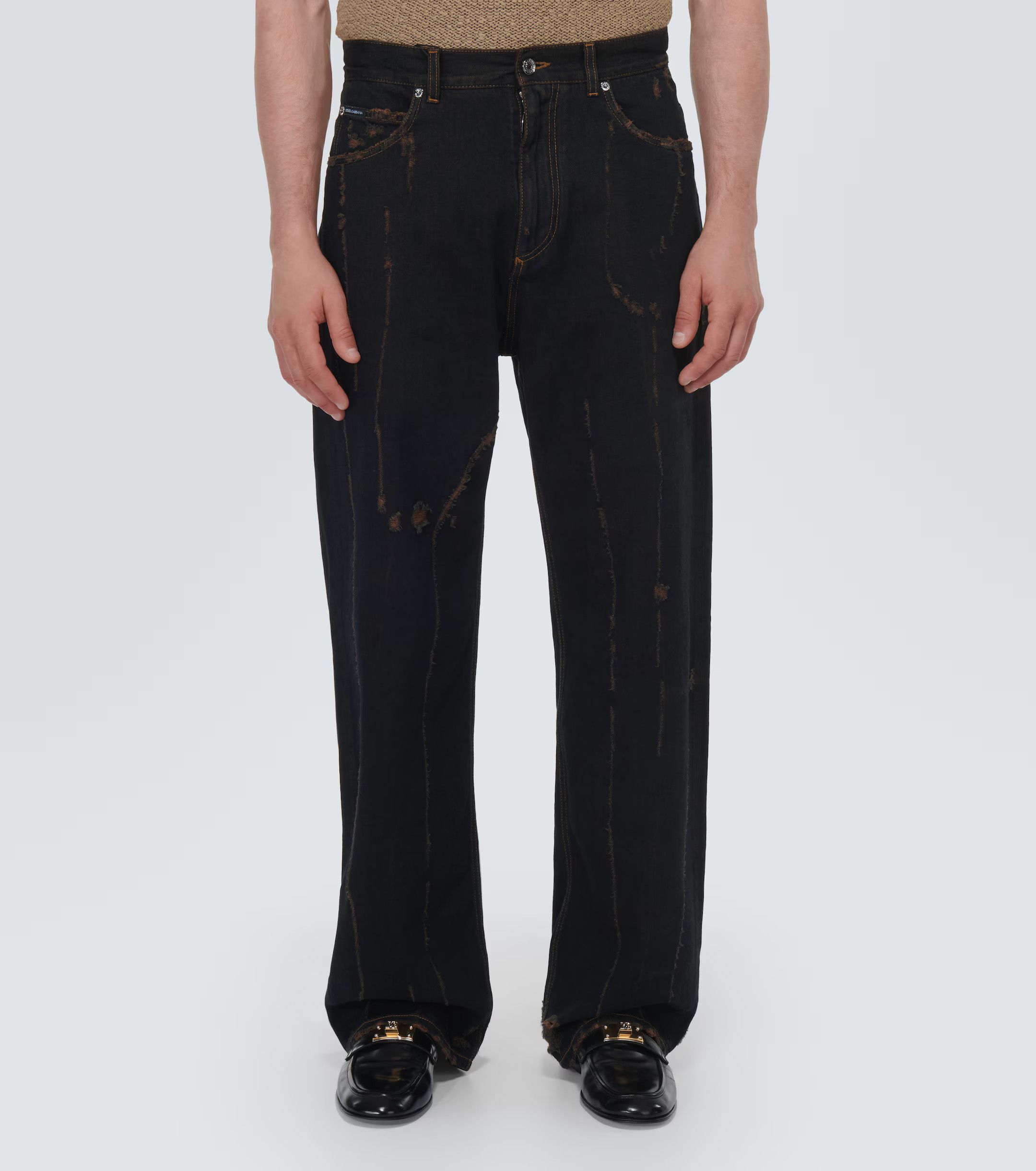 Dolce & Gabbana o1y0125 Logo Jeans in Black Size US 32 / EU 48 - 2 Thumbnail