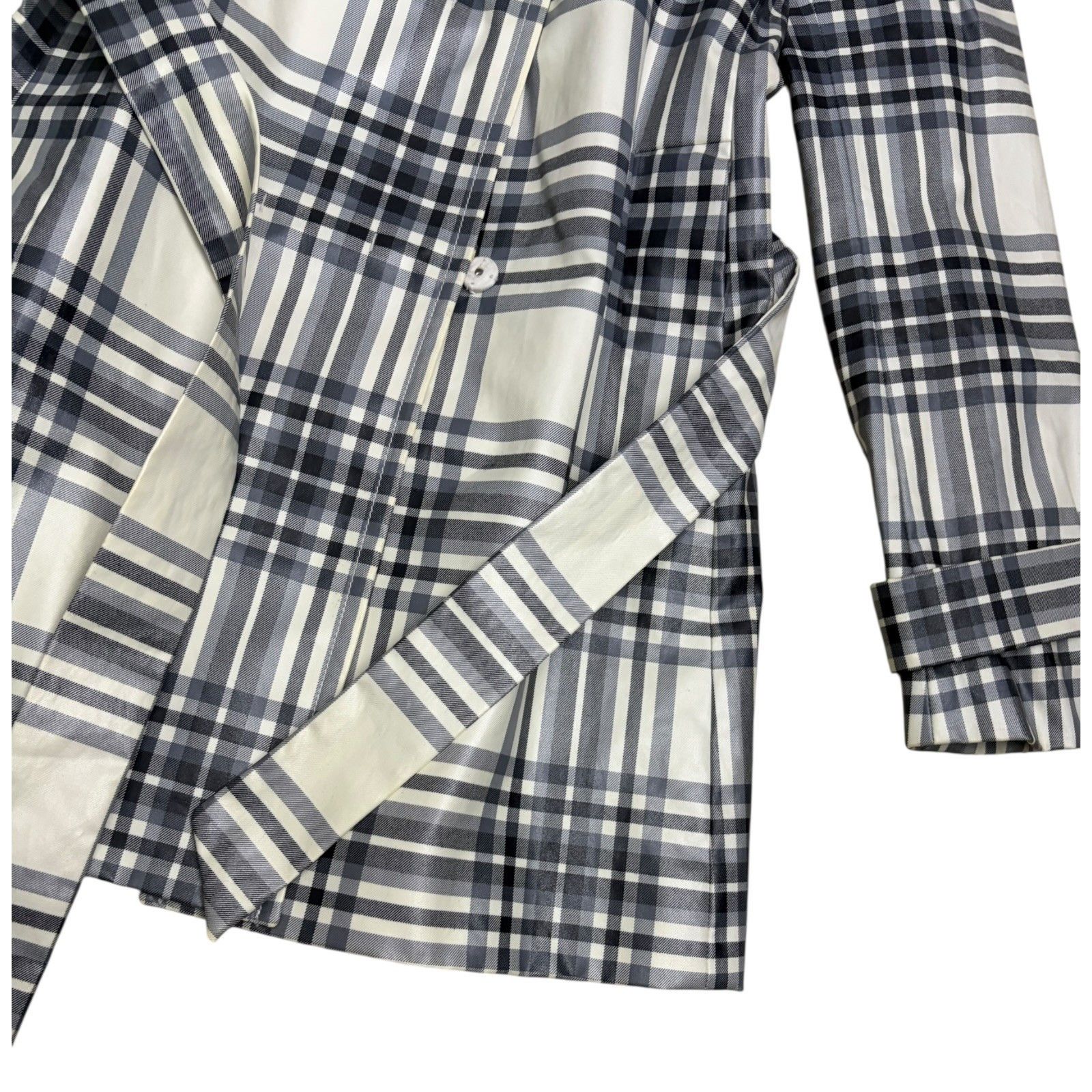 Club Monaco CLUB MONACO Plaid Waterproof Trench Jacket Coat Womens Small Size S / US 4 / IT 40 - 6 Thumbnail