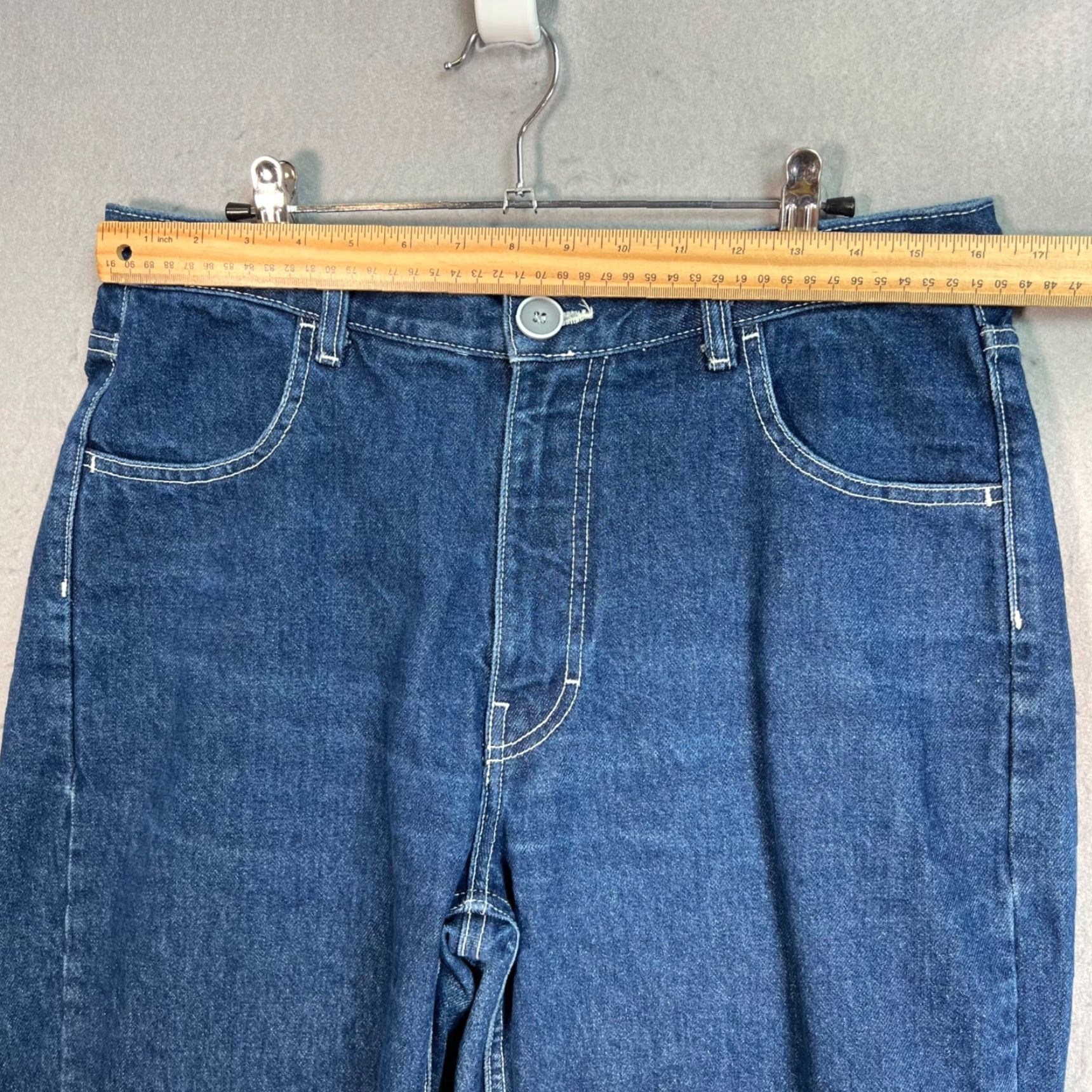 Vintage Gravel & Gold Womens Size 32 High-Waisted Tapered Barrel Leg Denim Jeans Size 24" / US 00 / IT 34 - 6 Thumbnail