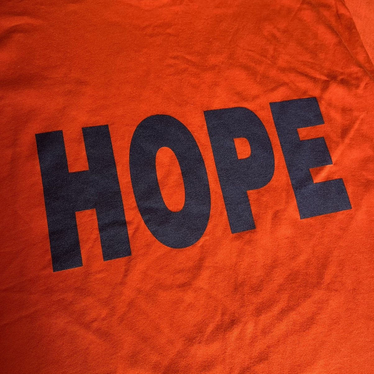 Vintage Vintage 1990s HOPE Big Spellout Logo T Shirt Religion Jesus Size US L / EU 52-54 / 3 - 3 Thumbnail
