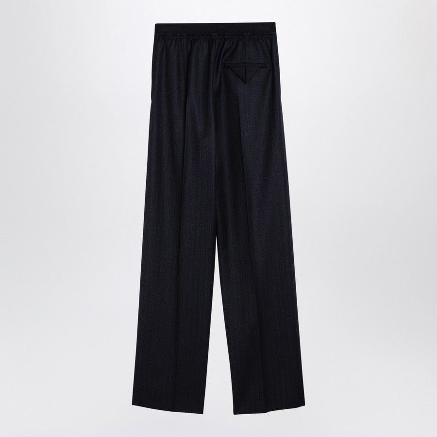 Bottega Veneta o1d2blof0824 Striped Wool Trousers in Black Size 25" / US 0 / IT 36 - 2 Thumbnail